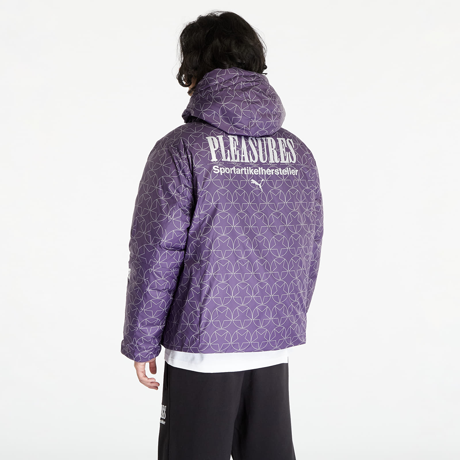 Bundy Puma x PLEASURES Puffer Jacket Purple Charcoal