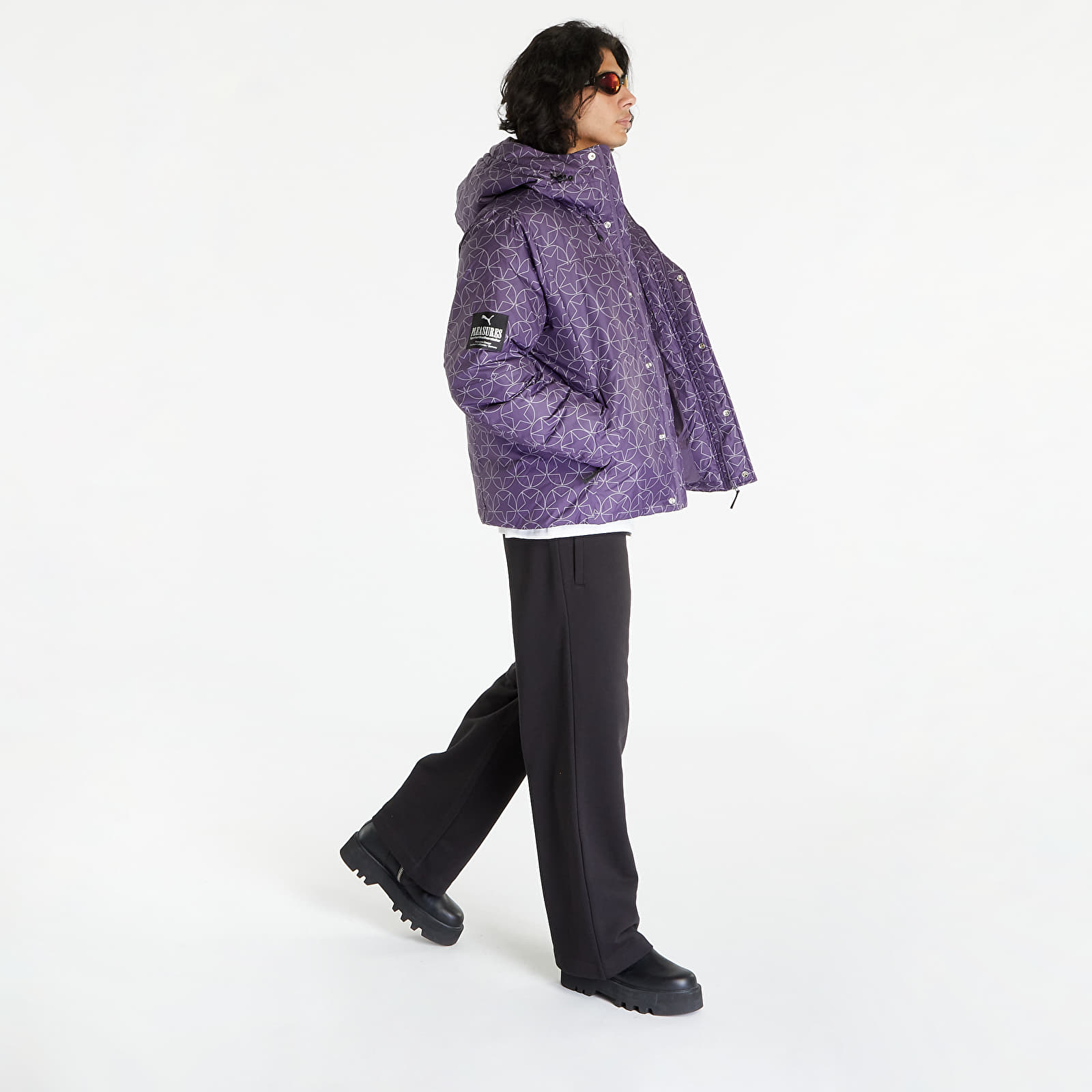 Bundy Puma x PLEASURES Puffer Jacket Purple Charcoal