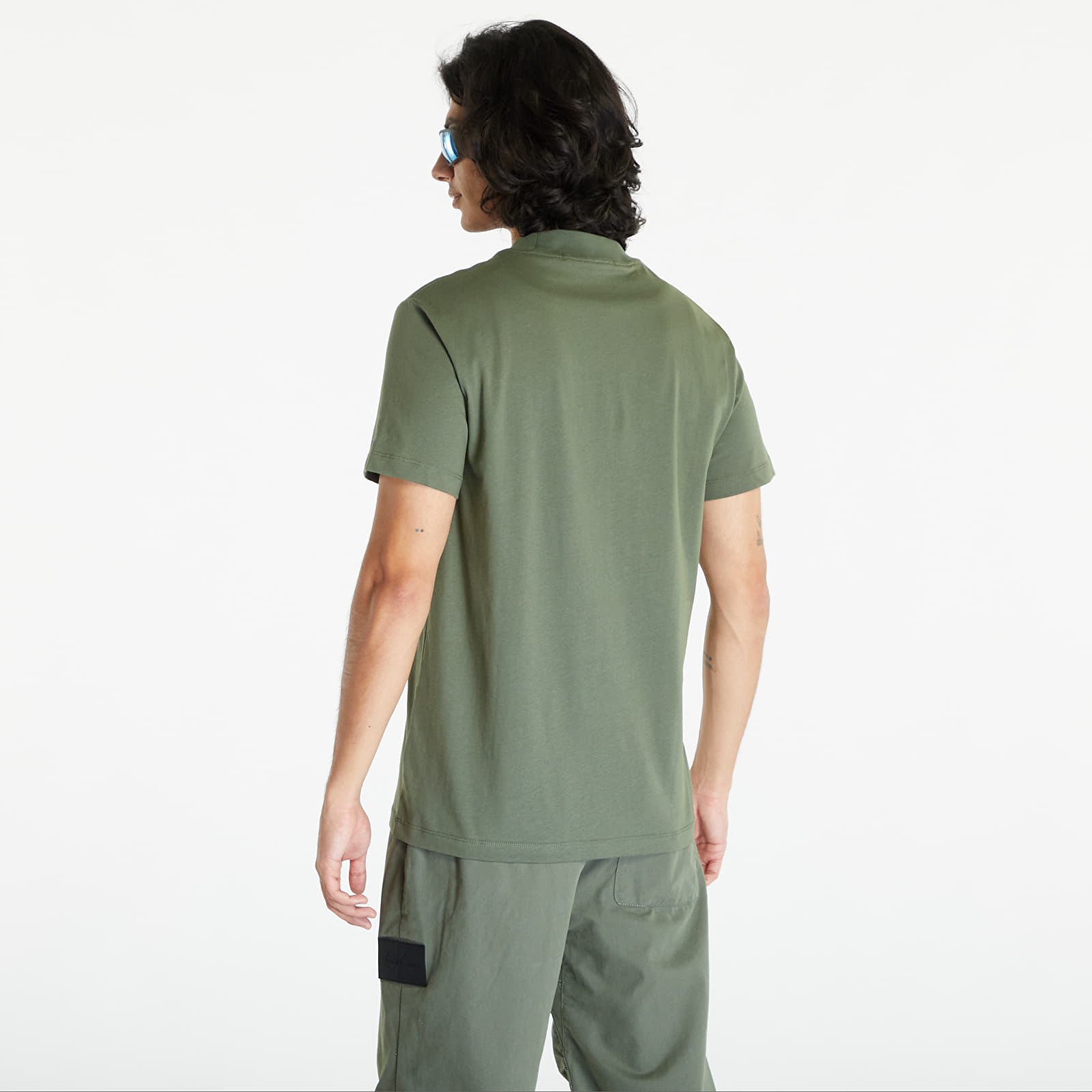 Tričká Calvin Klein Jeans Mix Media Short Sleeve Tee Thyme