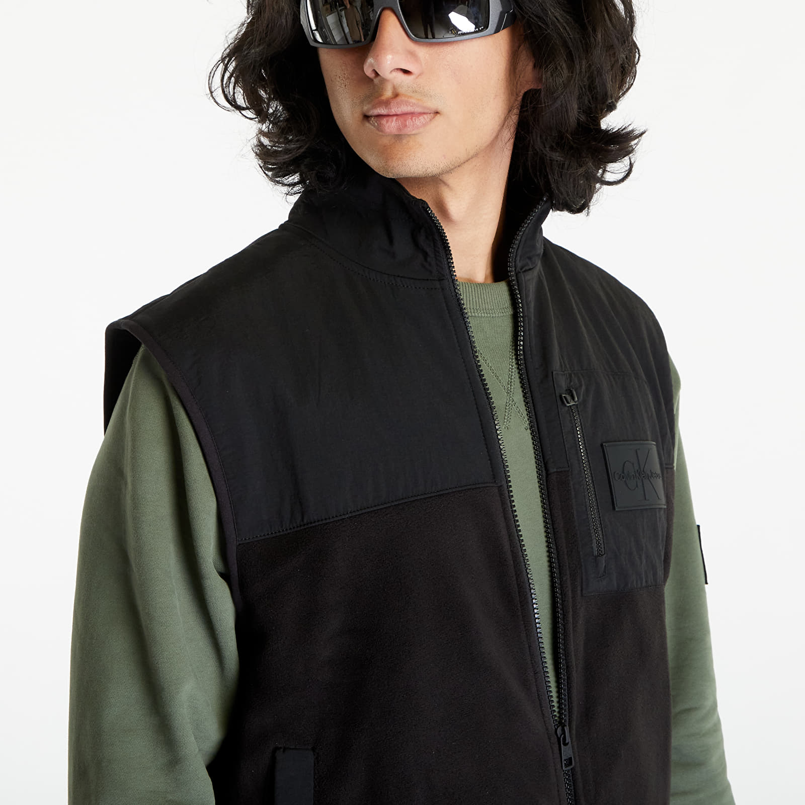 Calvin klein fleece vest sales