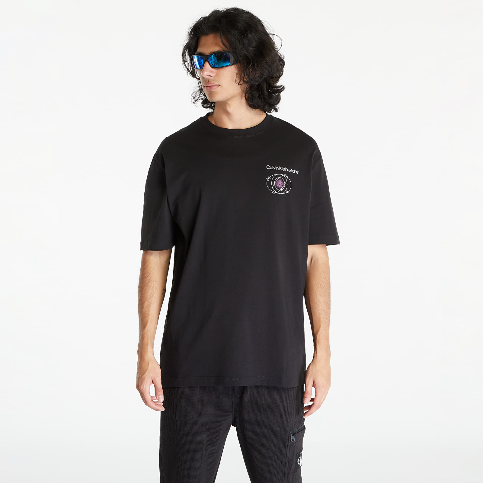 T-shirts Calvin Klein Jeans Future Fade Slogan Short Sleeve Tee Black