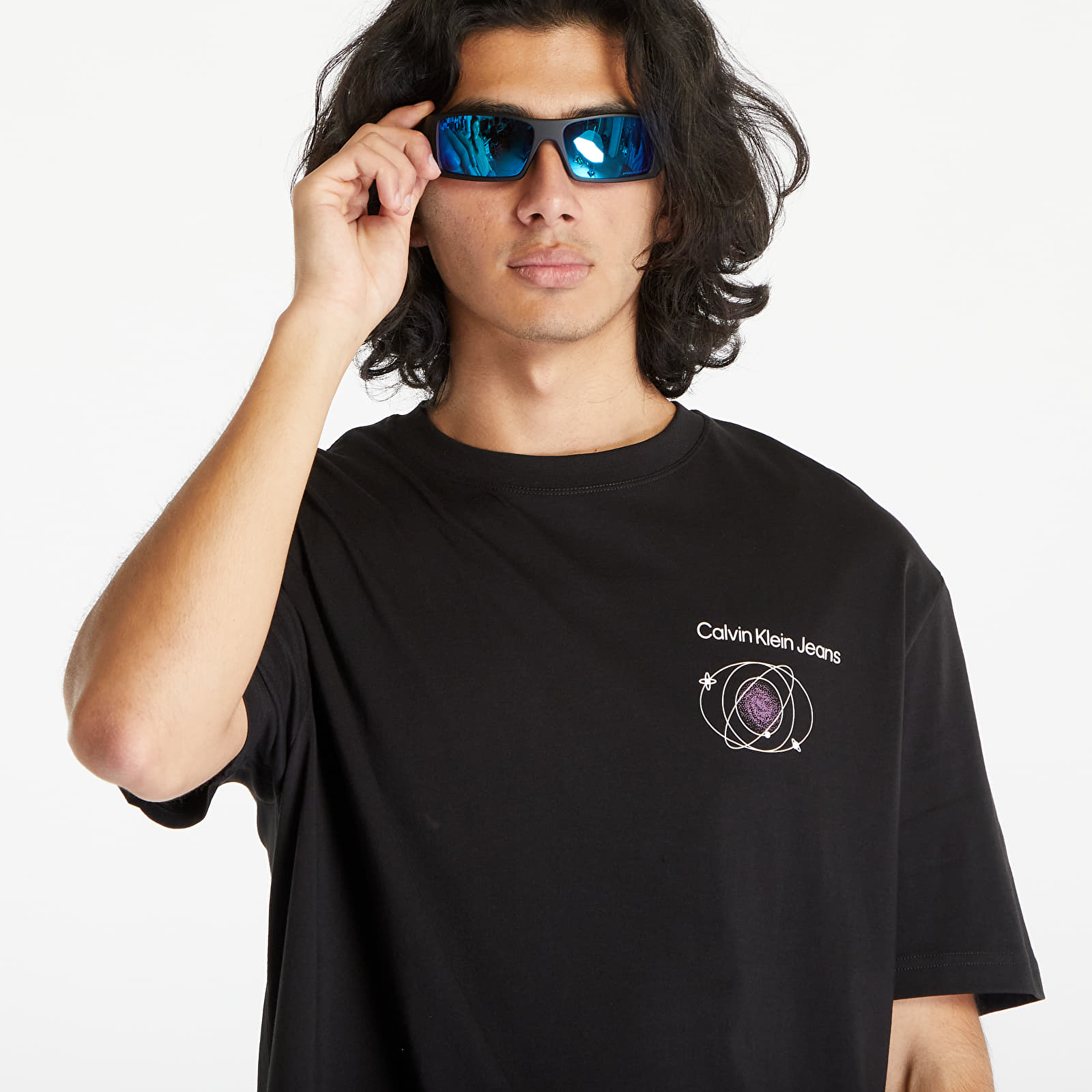 Tričká Calvin Klein Jeans Future Fade Slogan Short Sleeve Tee Black