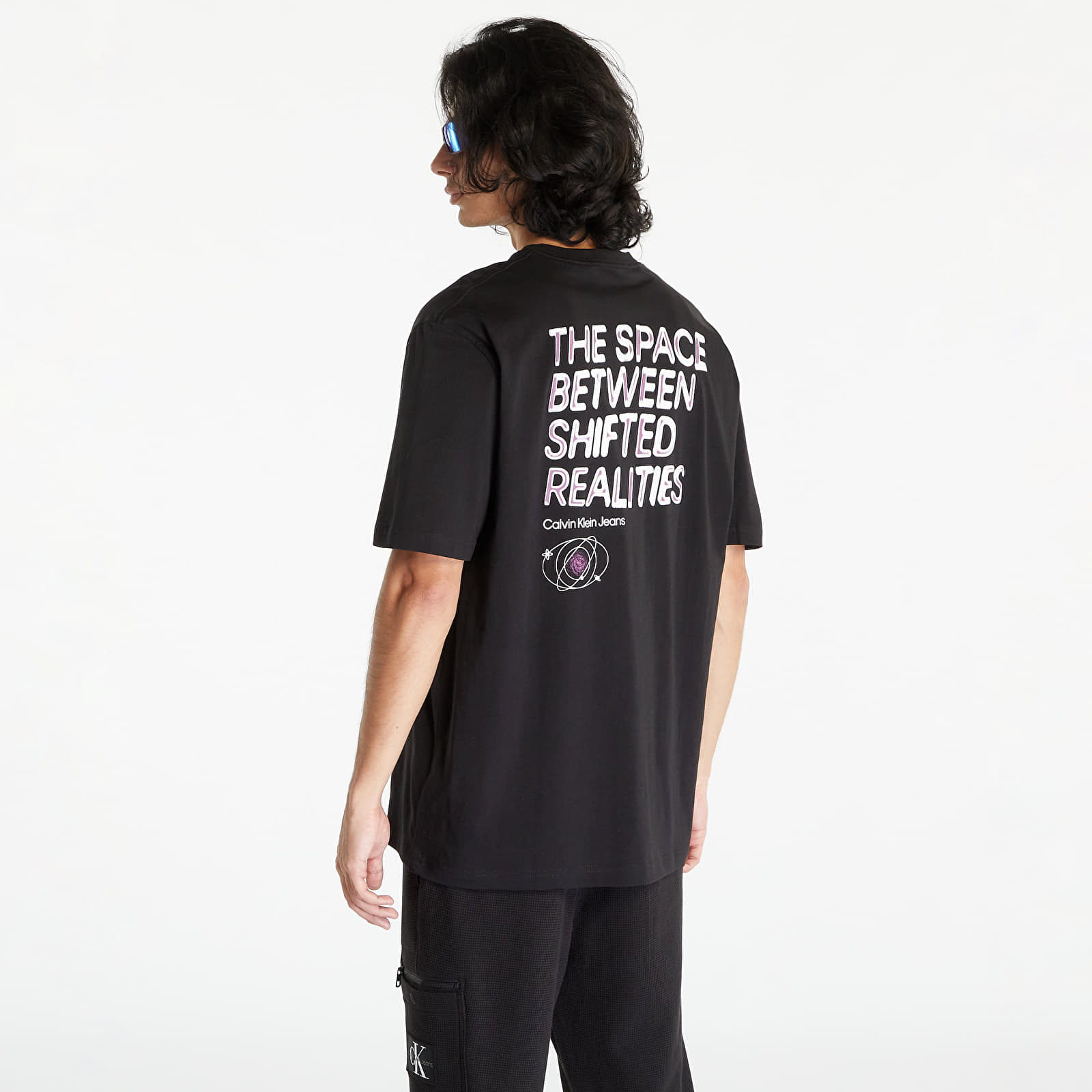 Tričká Calvin Klein Jeans Future Fade Slogan Short Sleeve Tee Black