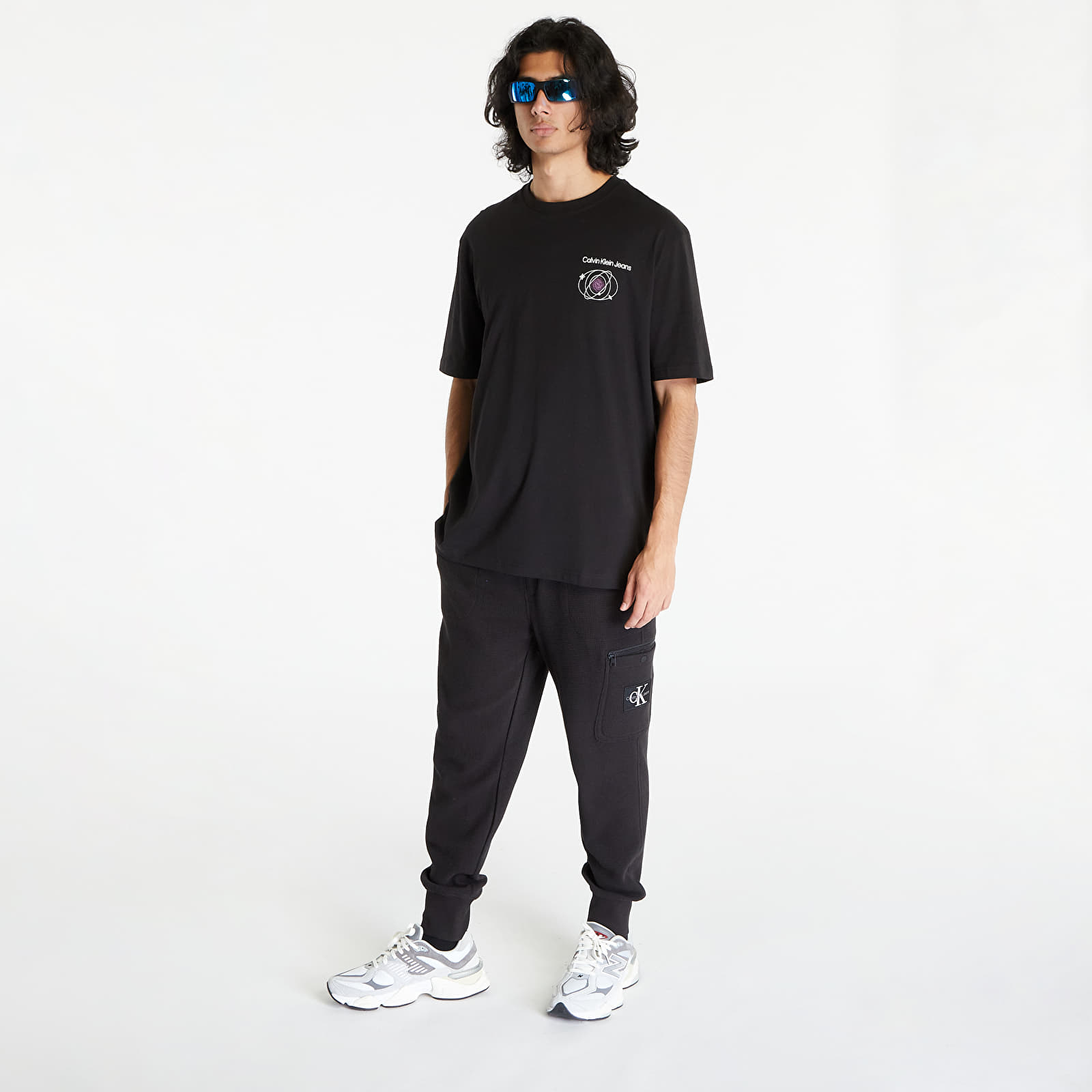 Tričká Calvin Klein Jeans Future Fade Slogan Short Sleeve Tee Black