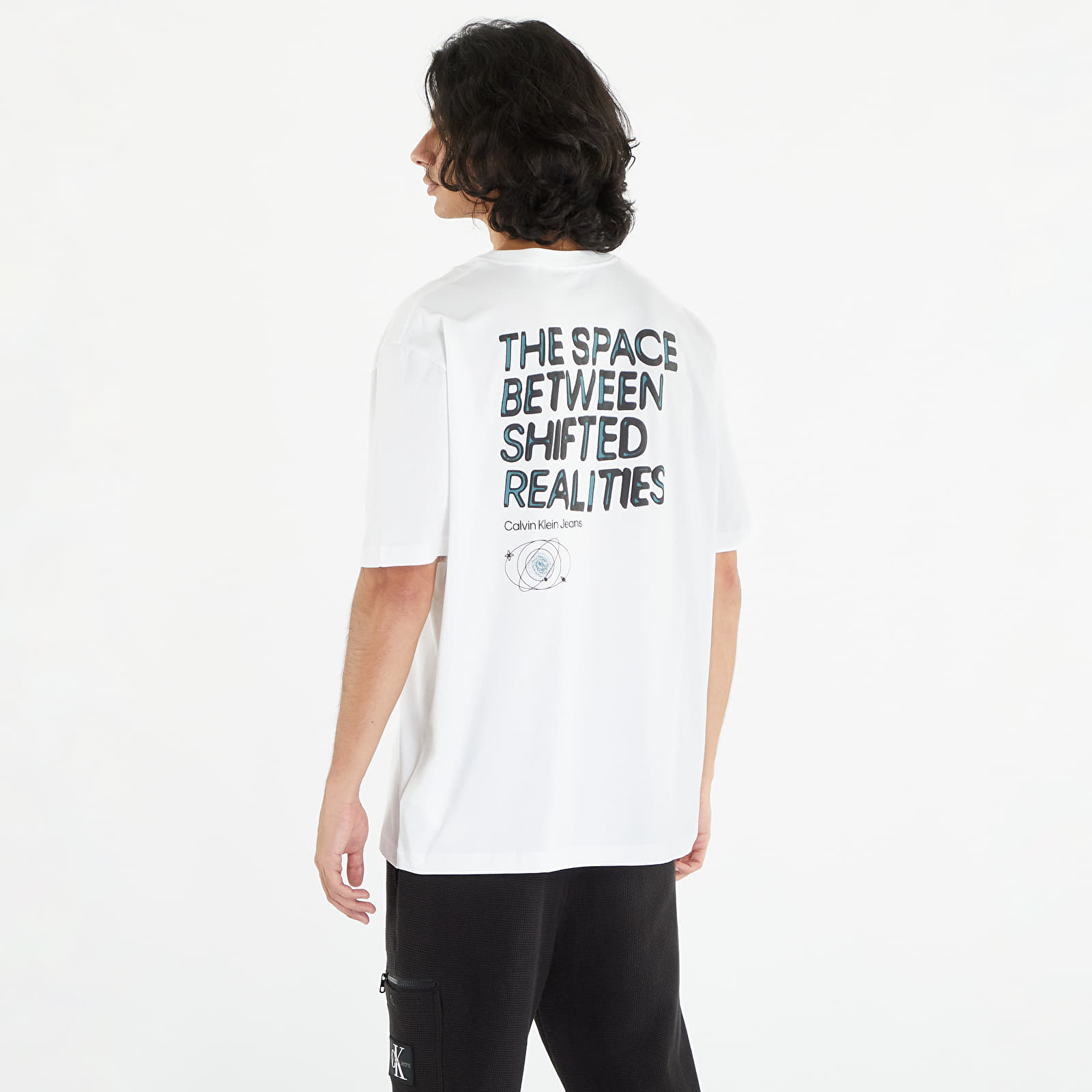 Tričká Calvin Klein Jeans Future Fade Slogan Short Sleeve Tee White