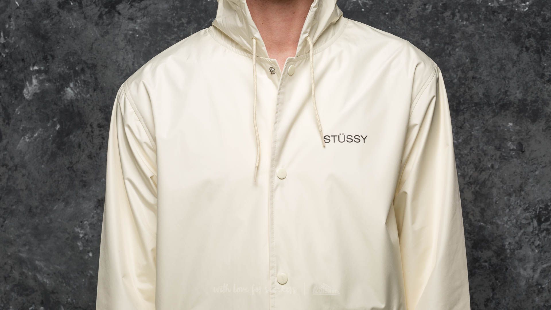Jackets Stüssy  Summer Long Hooded Coach Jacket Off White