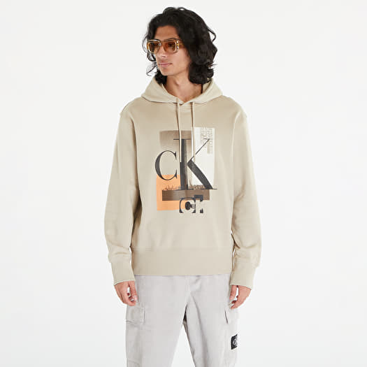 Суитшърт Calvin Klein Jeans Connected Layer Land Hoodie Beige