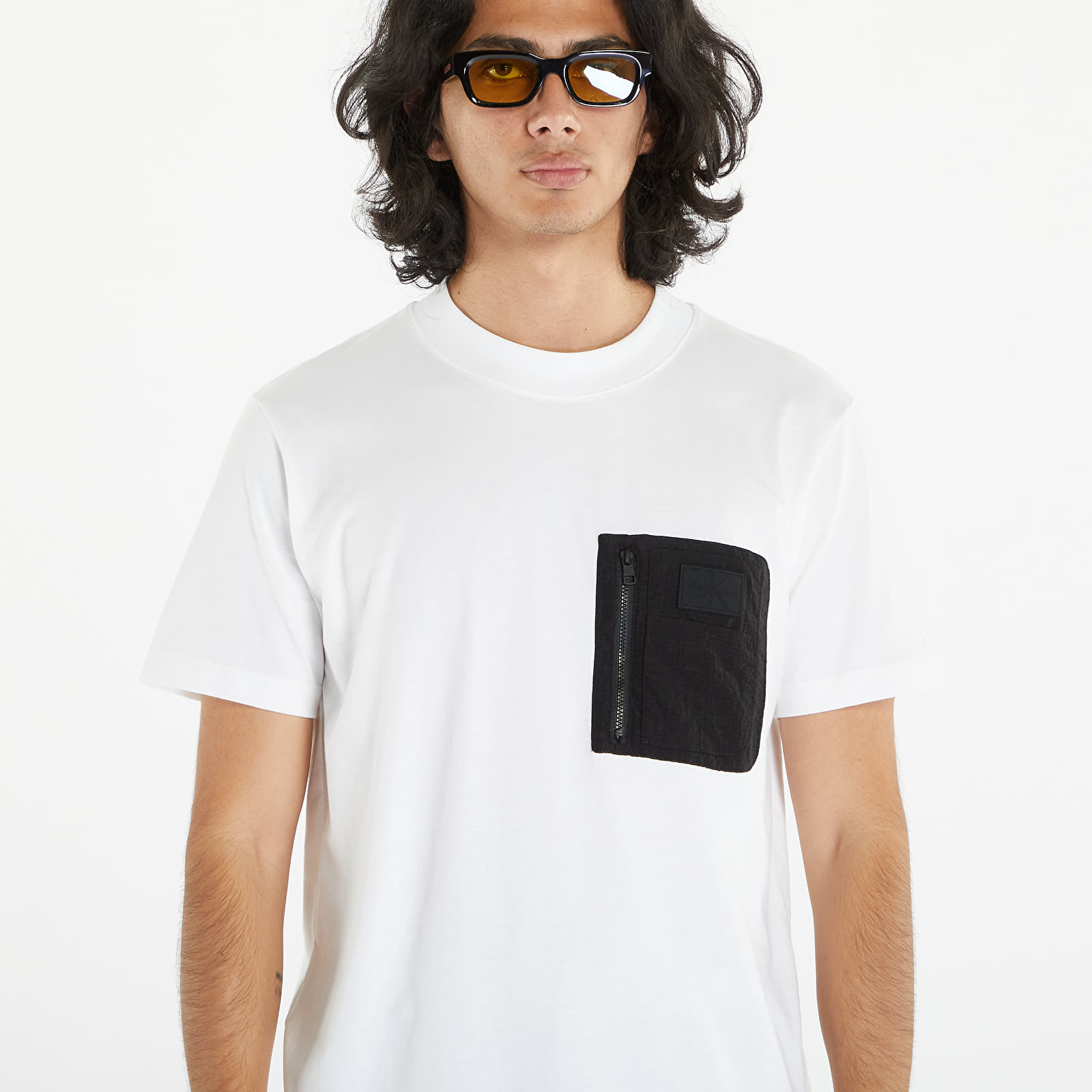 Koszulki Calvin Klein Jeans Mix Media Tee White
