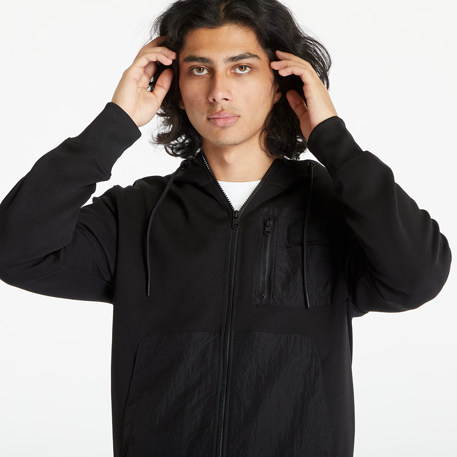 Sweatshirts Calvin Klein Jeans Mix Full Zip Throug Black