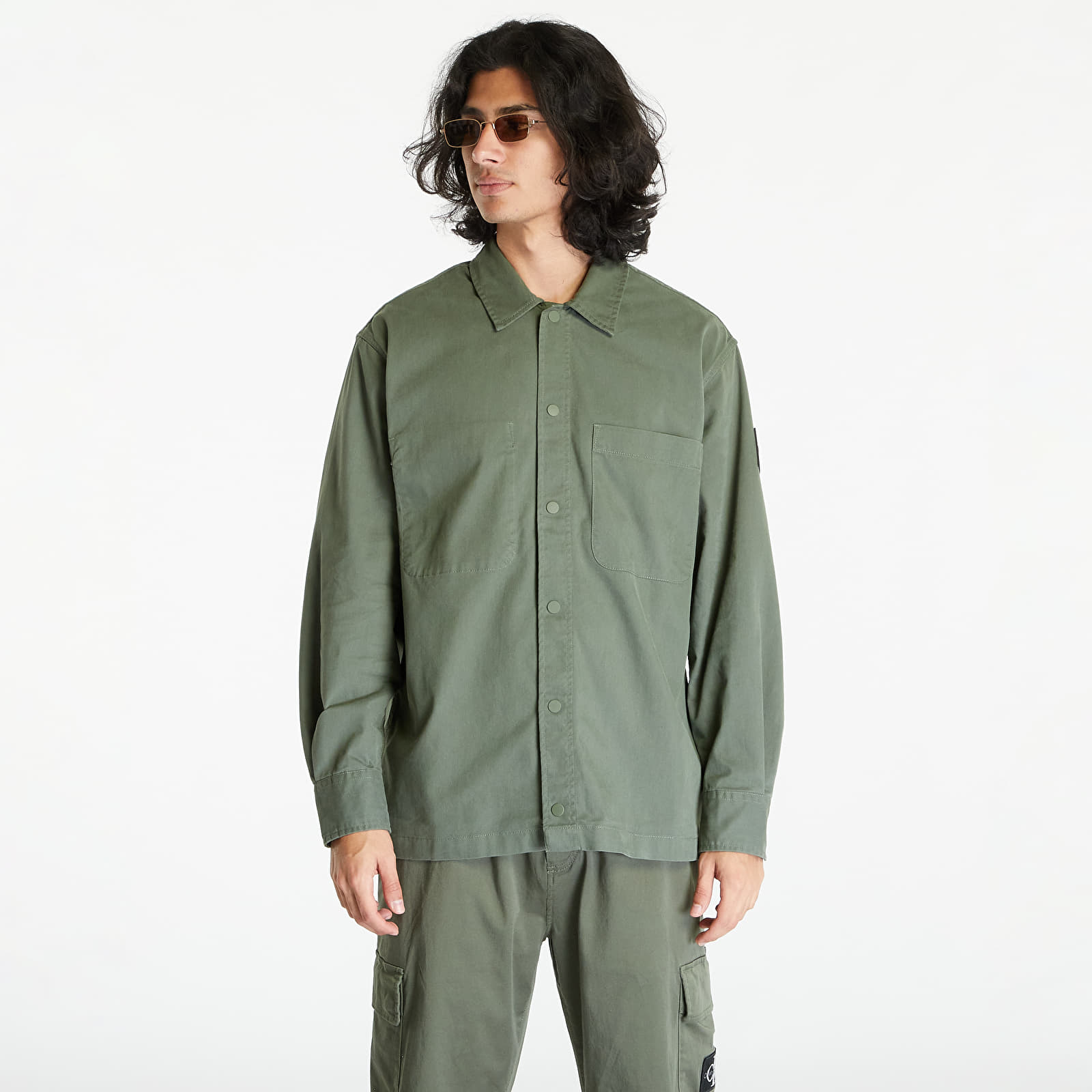 Cămăși Calvin Klein Jeans Topstitch Woven Shirt Green