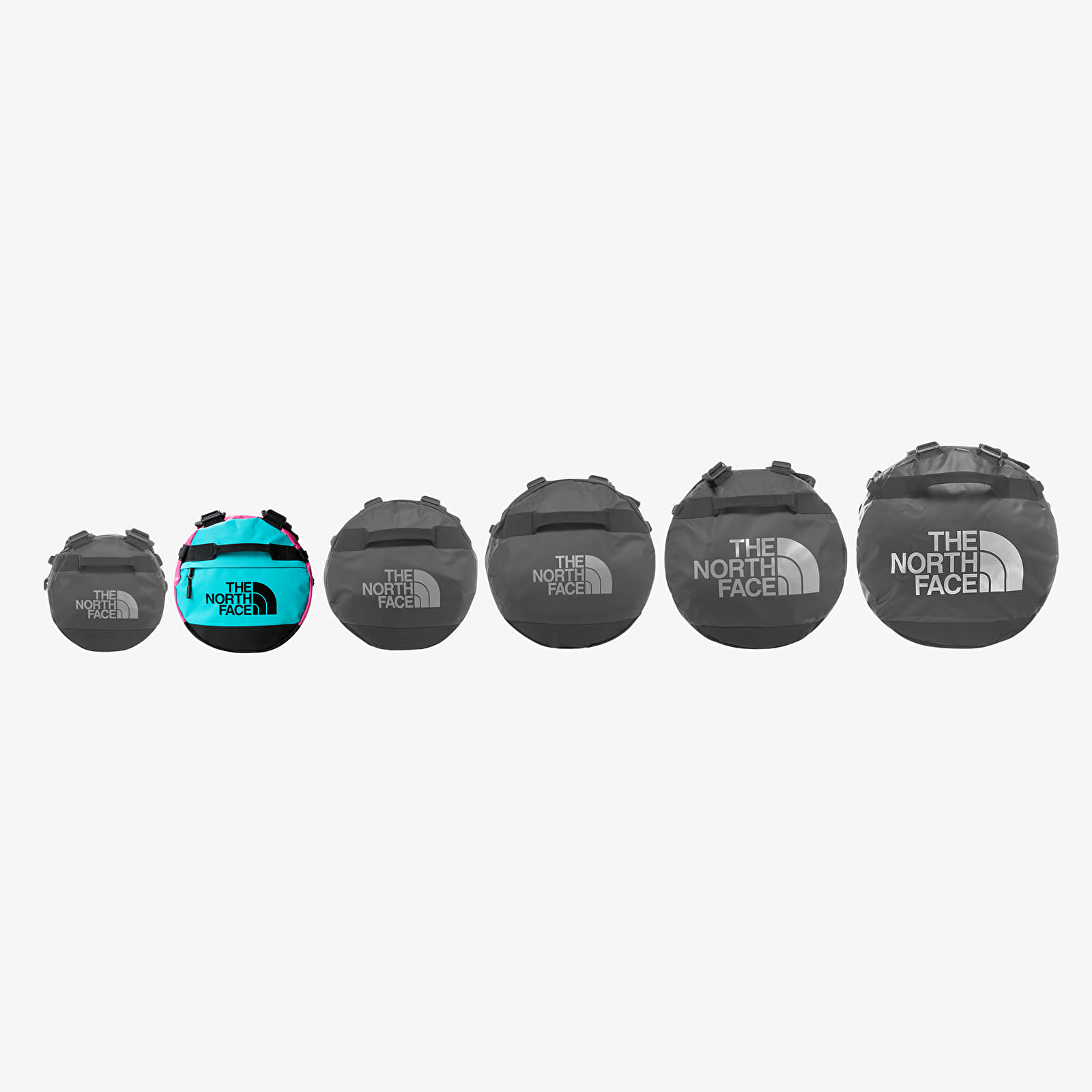 Duffle bag The North Face Base Camp Duffel - S Mr.Pink/ Apres Blue/ Power Orange