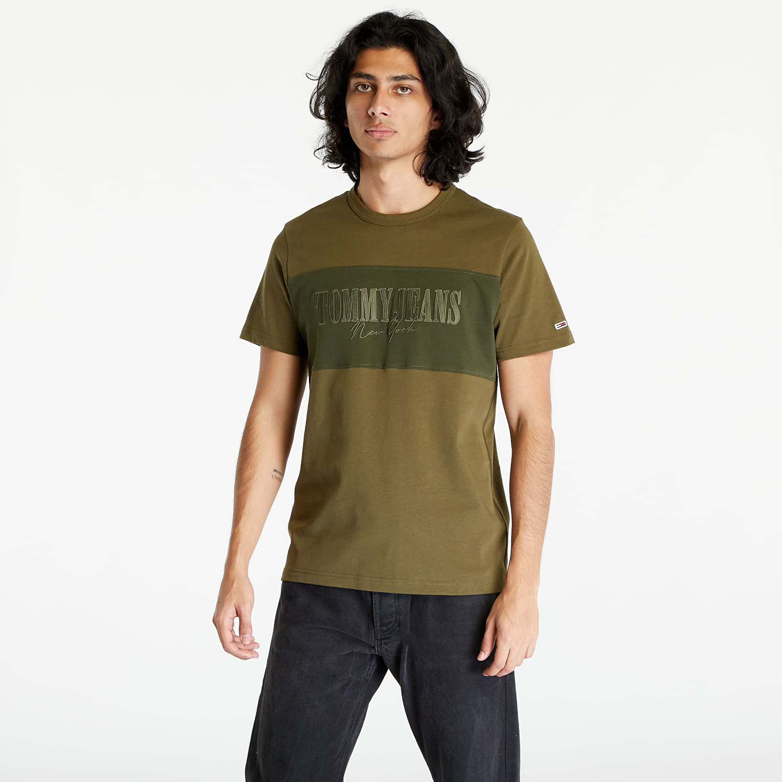 Футболки Tommy Jeans Tjm Reg Linear Block Green