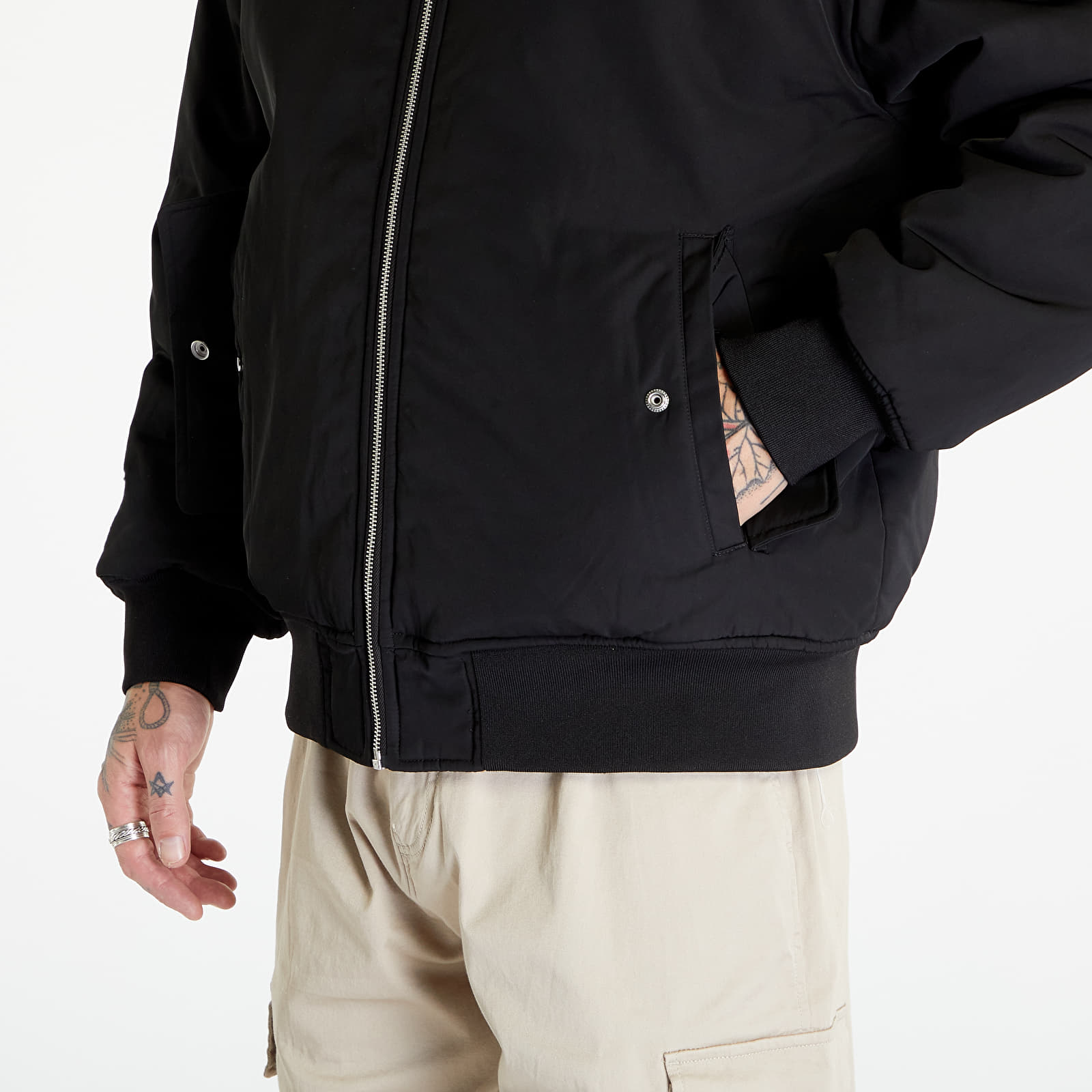 Bombery Calvin Klein Jeans Reversible Sherpa Bomber Jacket Black/ Brown