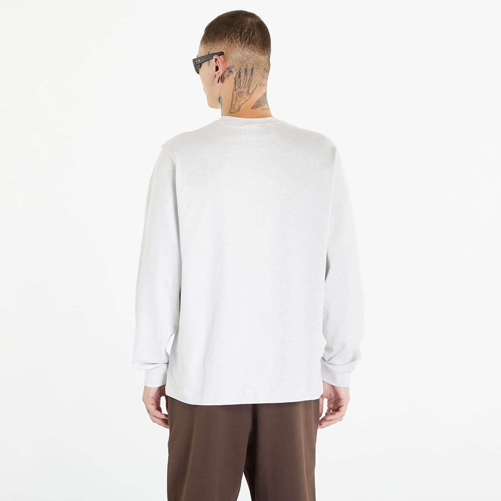   Μπλούζες Nike Solo Swoosh Men's Long Sleeve Tee Birch Heather/ White