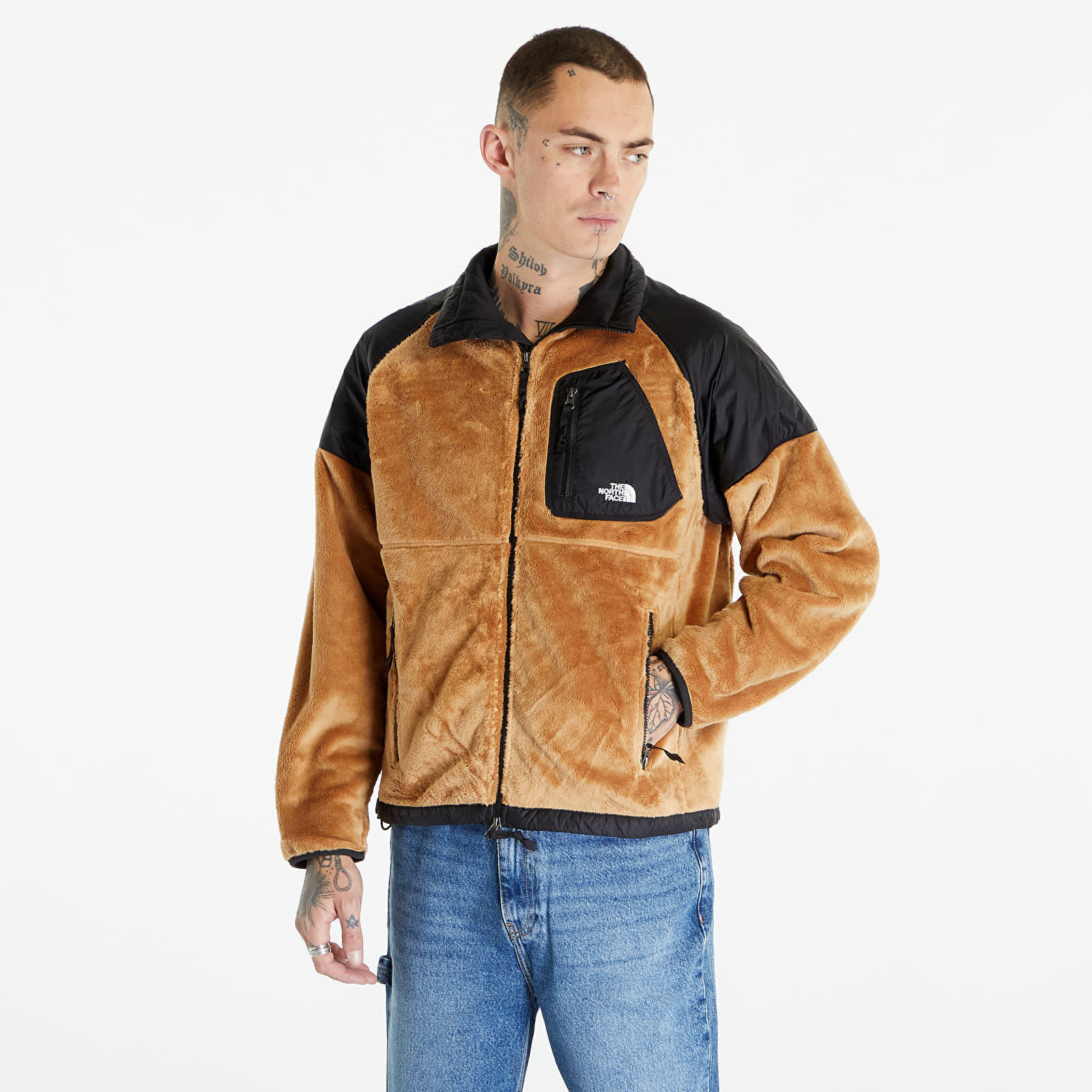 Bundy The North Face Versa Velour Jacket Almond Butter/ TNF Black