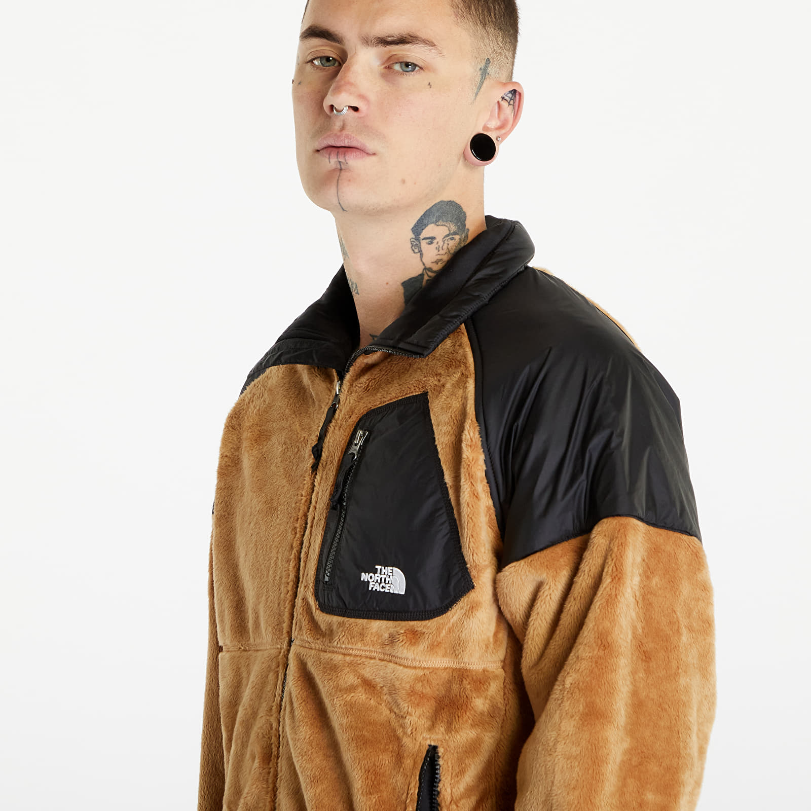 Bundy The North Face Versa Velour Jacket Almond Butter/ TNF Black