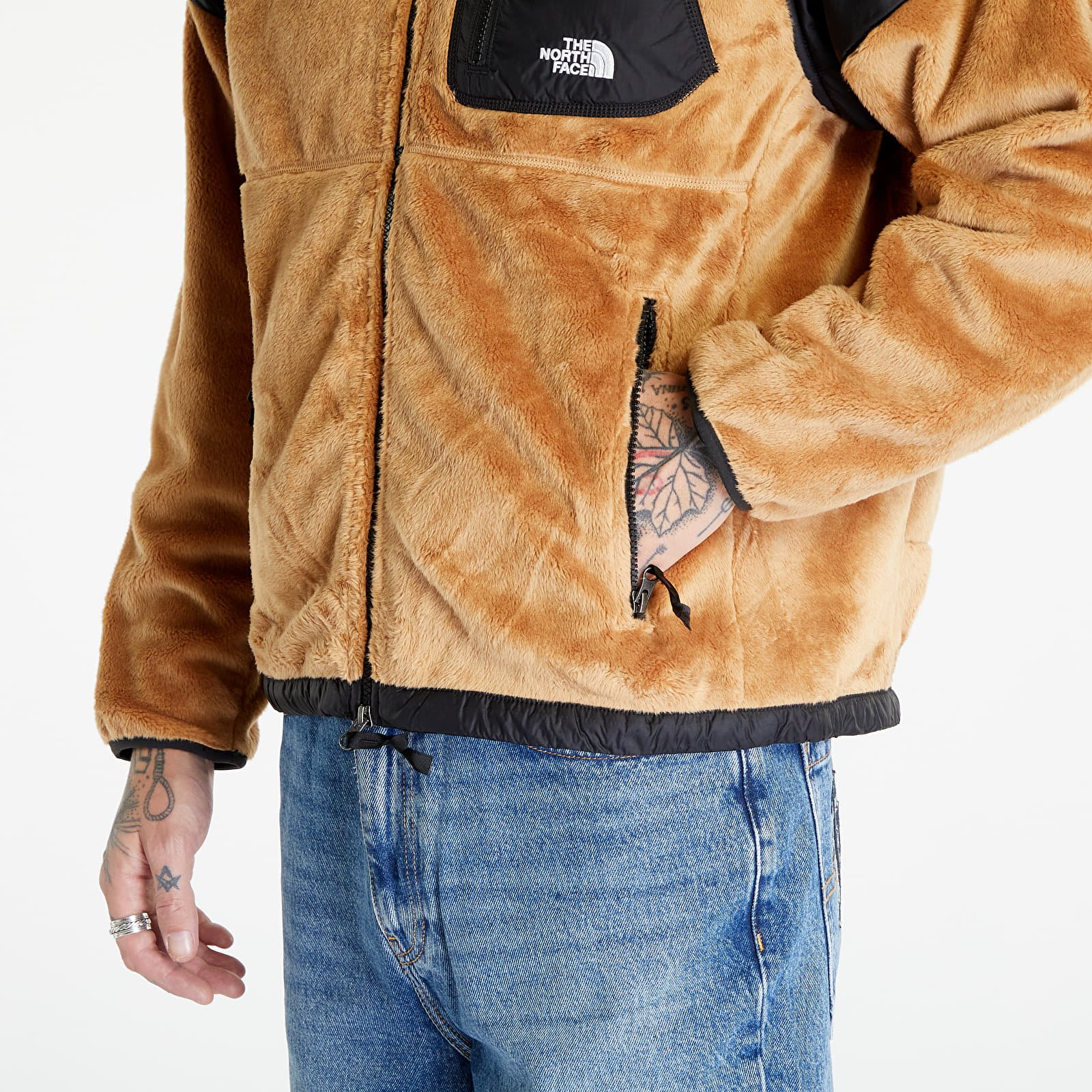 Bundy The North Face Versa Velour Jacket Almond Butter/ TNF Black