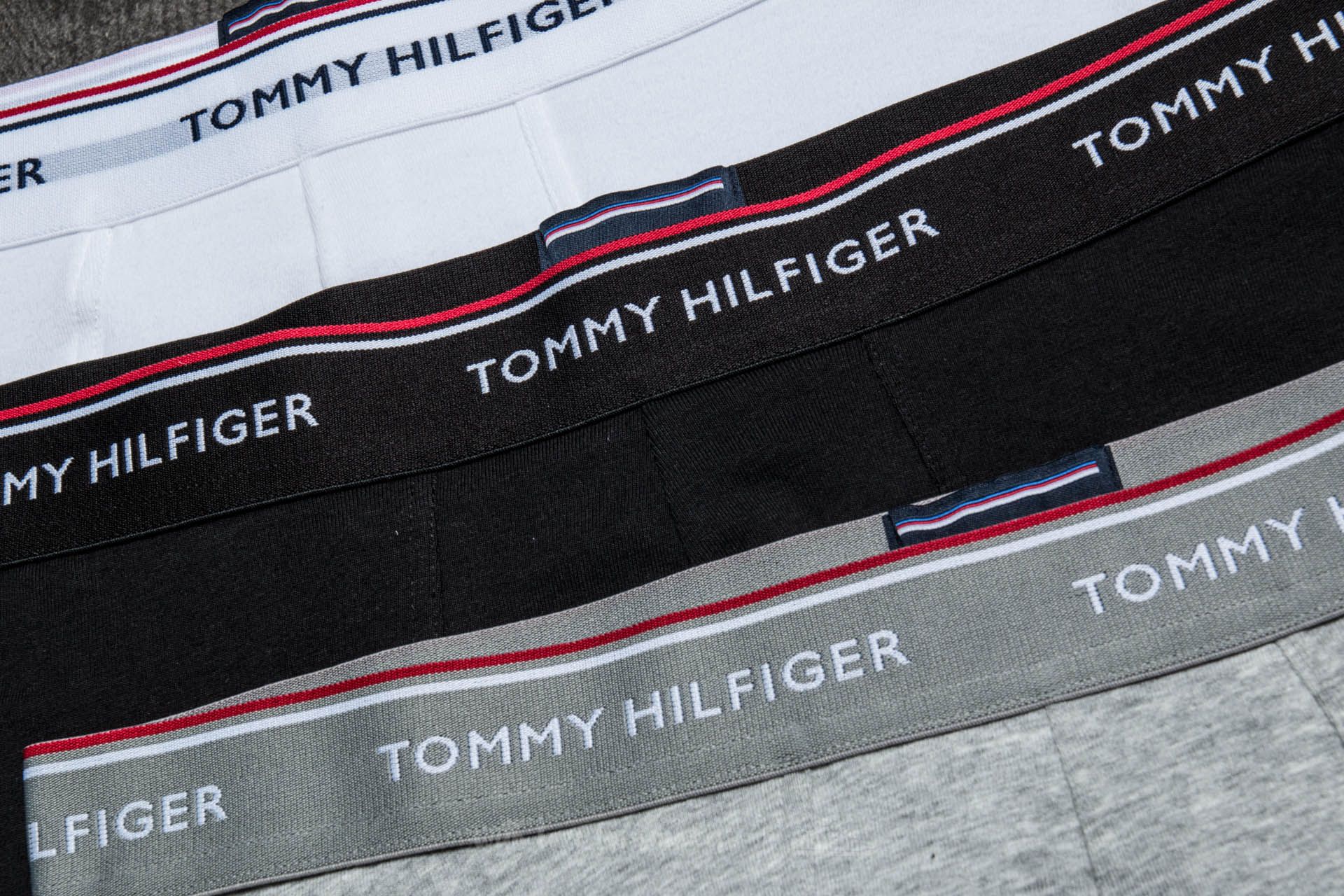 Boksershorts Tommy Hilfiger 3 Pack Low Rise Trunks Black/ White/ Grey Heather