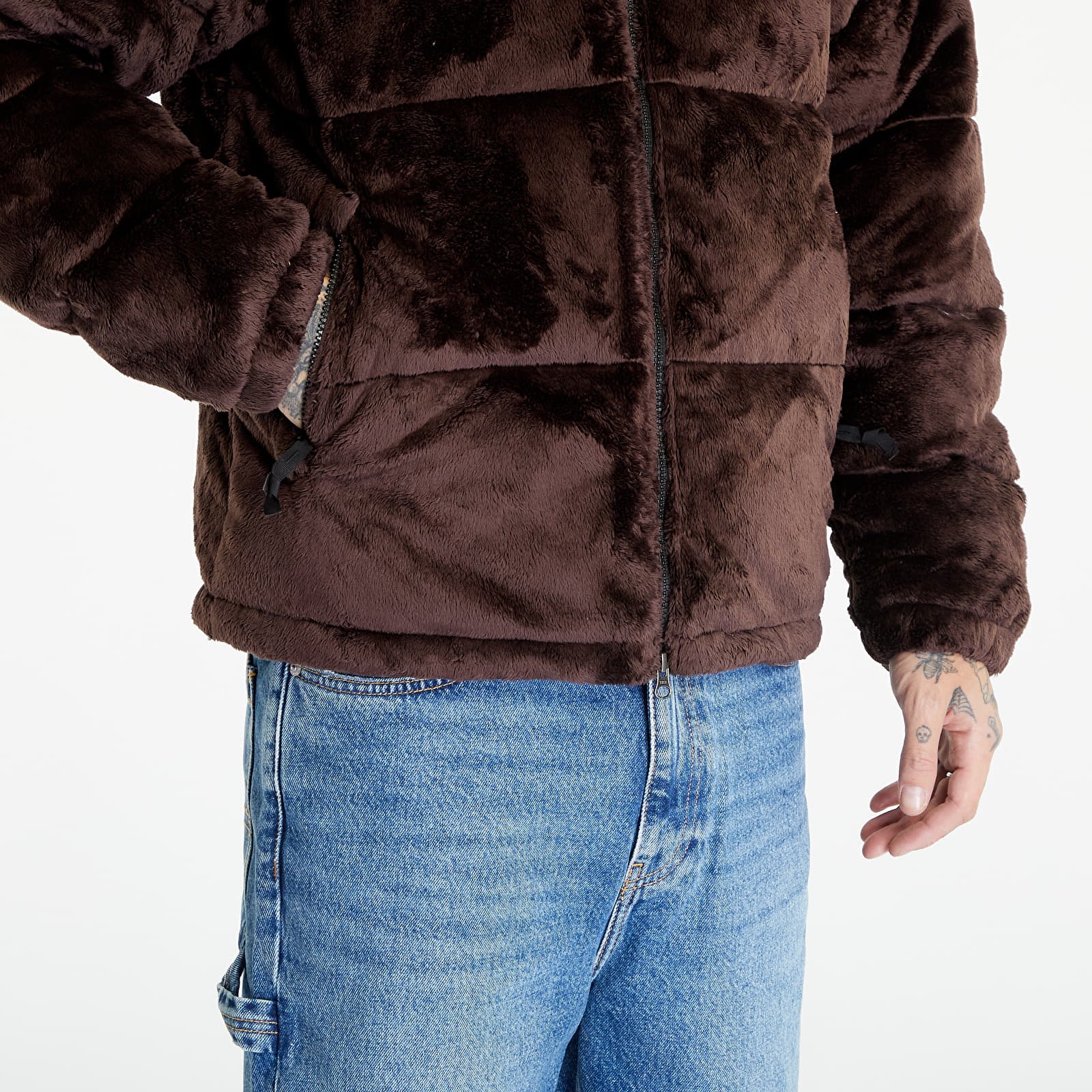 Dzsekik The North Face Versa Velour Nuptse Jacket Coal Brown