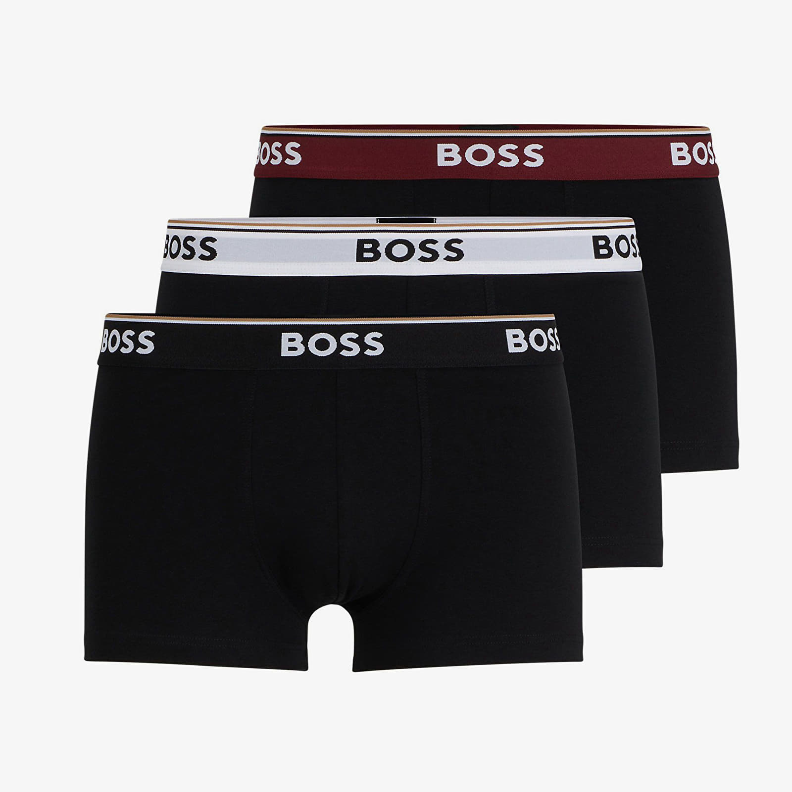 Boxerky Hugo Boss Power 3-Pack Trunk Black