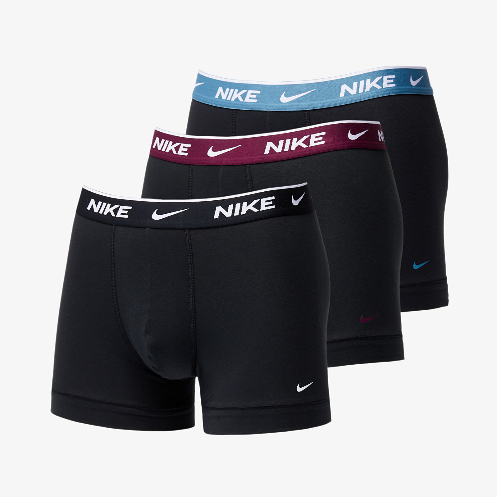 Levně Nike Everyday Cotton Stretch Dri-FIT Trunk 3-Pack Black