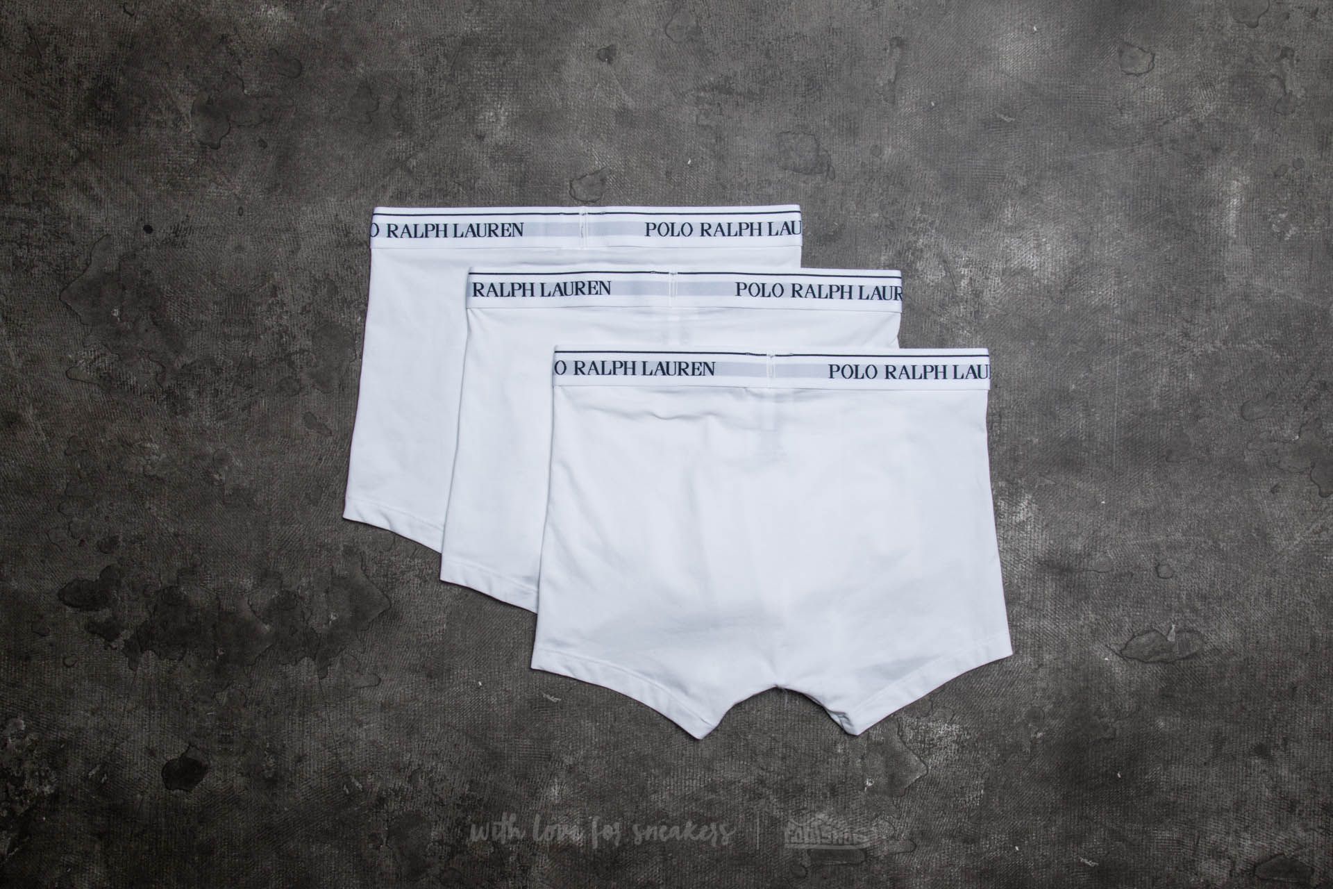Calzoncillos de boxer Ralph Lauren 3 Pack Trunks White