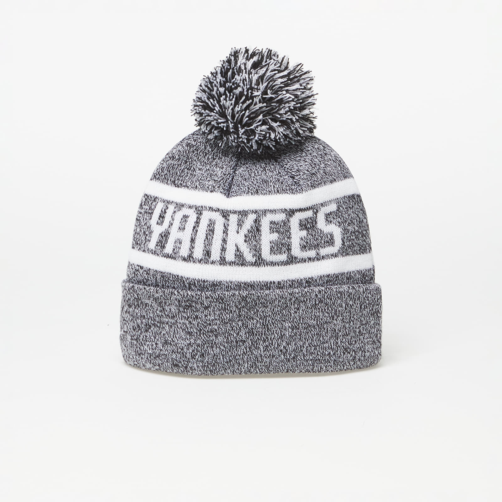 Sapkák New Era New York Yankees Jake Bobble Knit Beanie Hat Black/ White