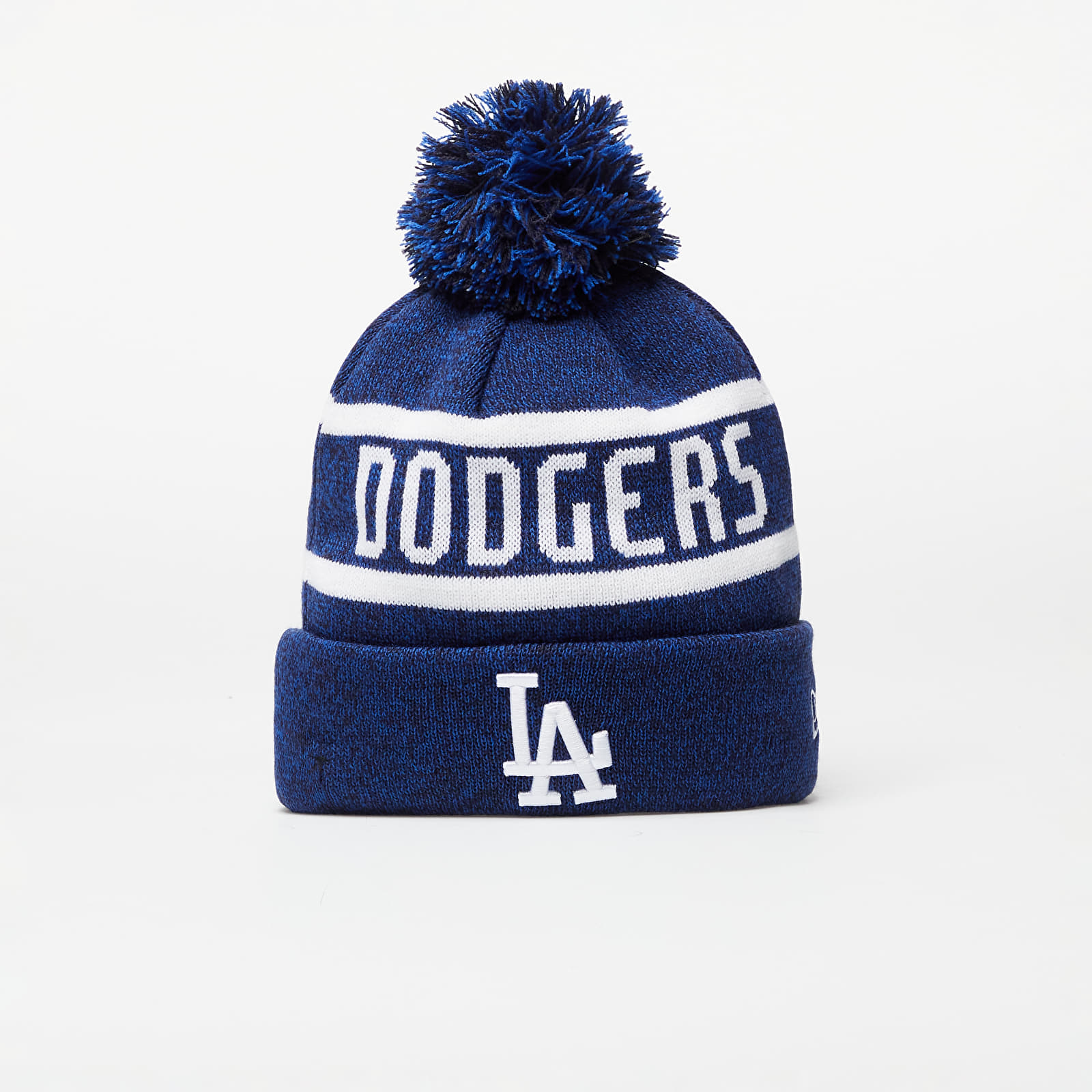 Levně New Era Los Angeles Dodgers Jake Bobble Knit Beanie Hat Navy/ White