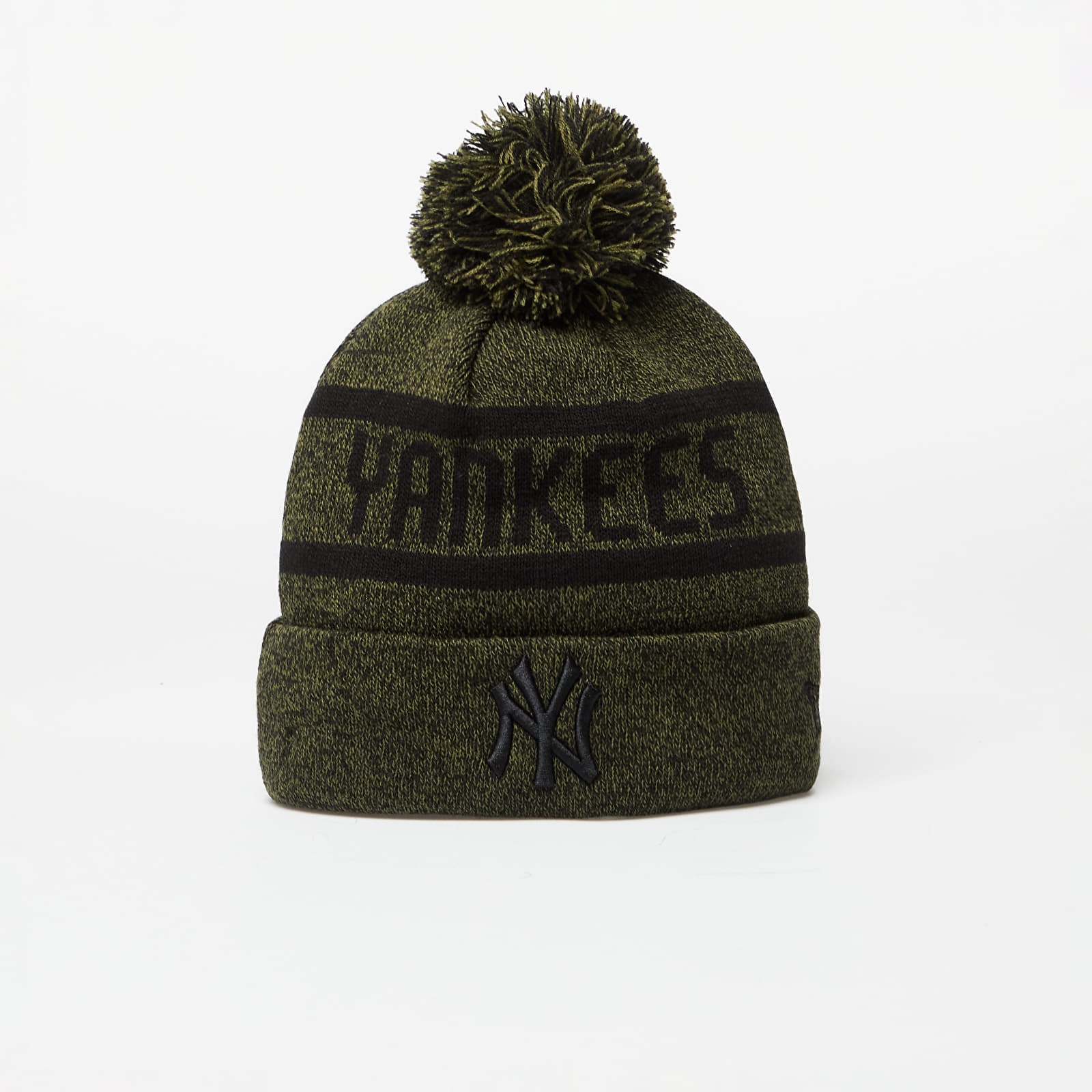 New Era - new york yankees jake bobble knit beanie hat olive/ black