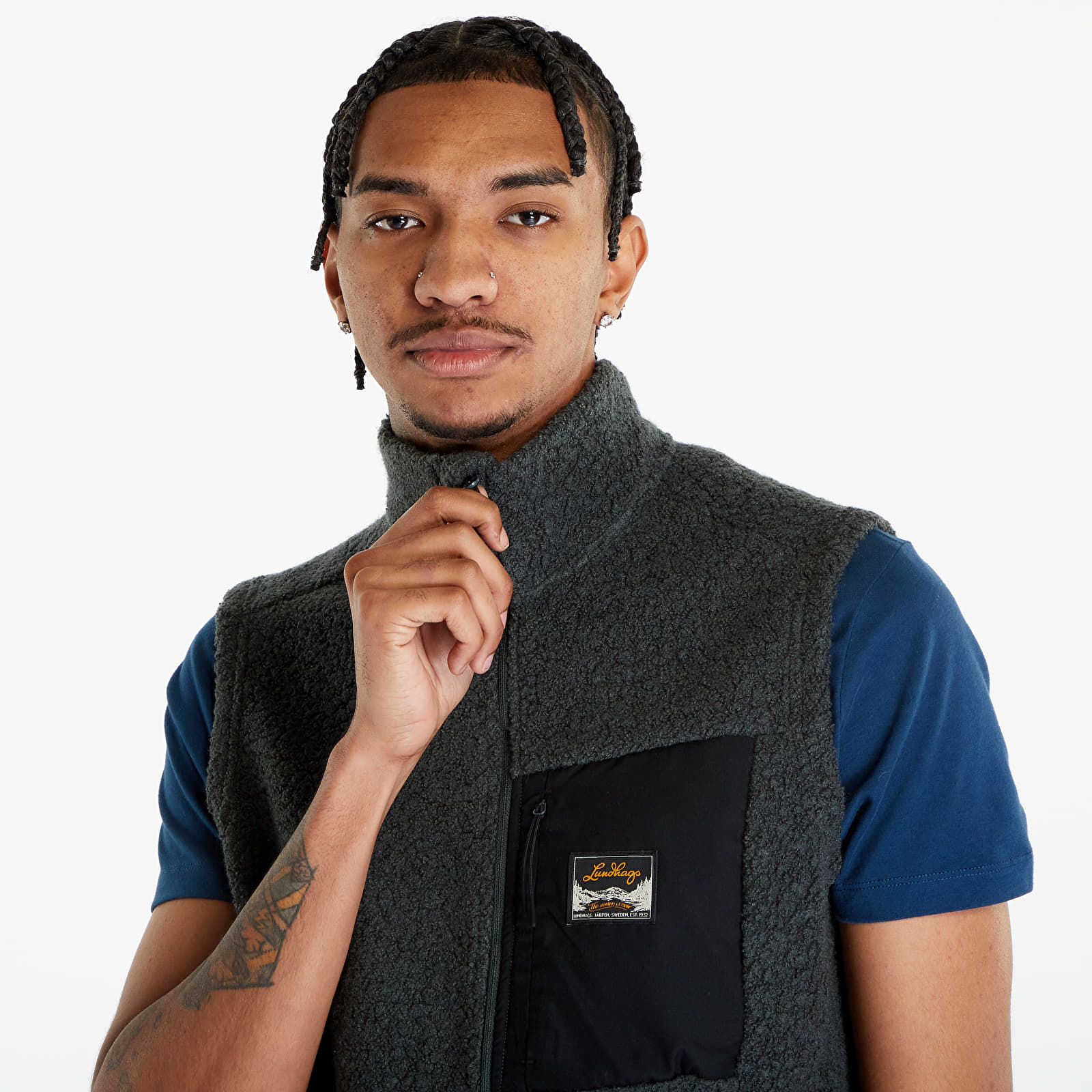 Vests Lundhags Flok Pile Wool Vest Seaweed