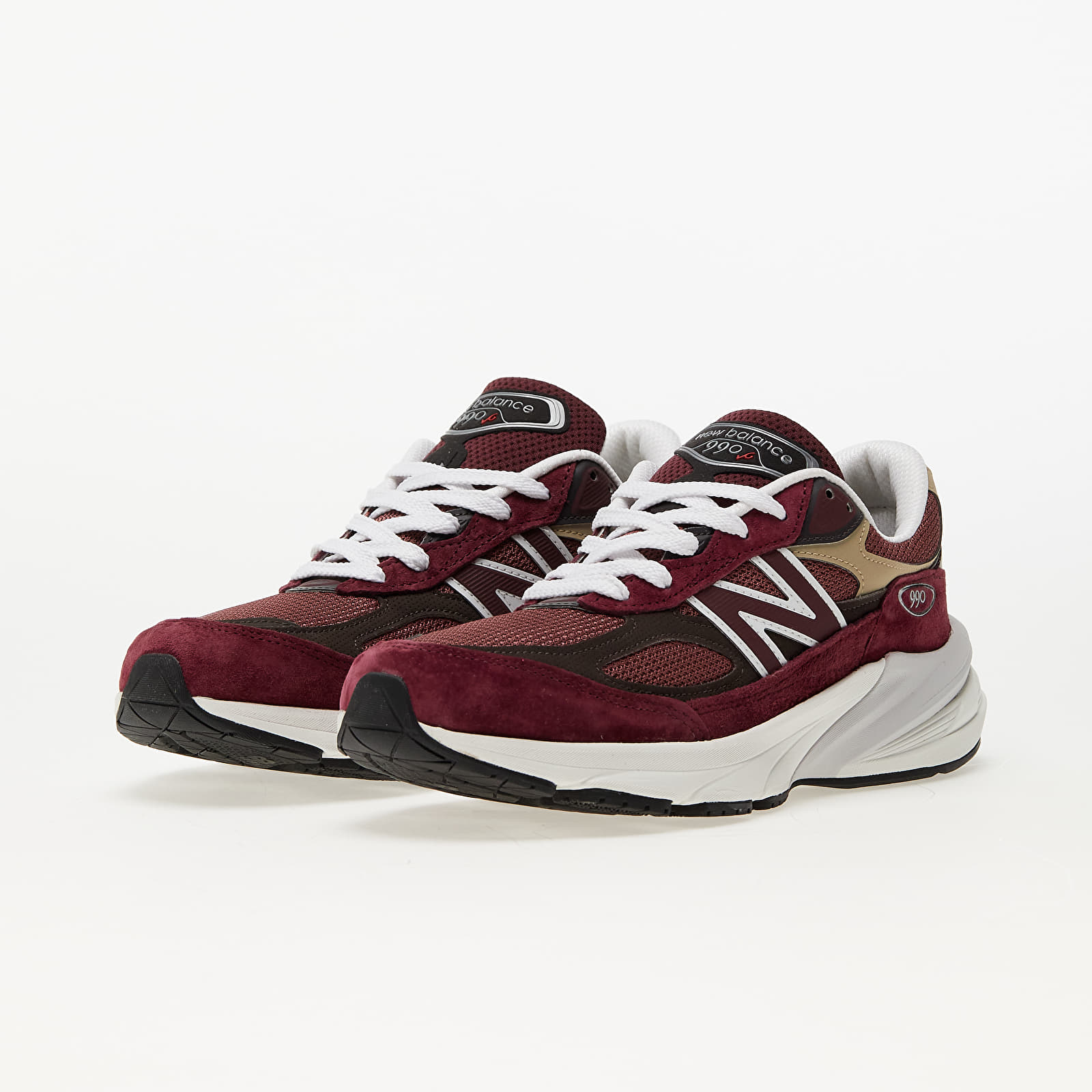 Men s shoes New Balance 990 V6 Made in USA Burgundy Tan Footshop