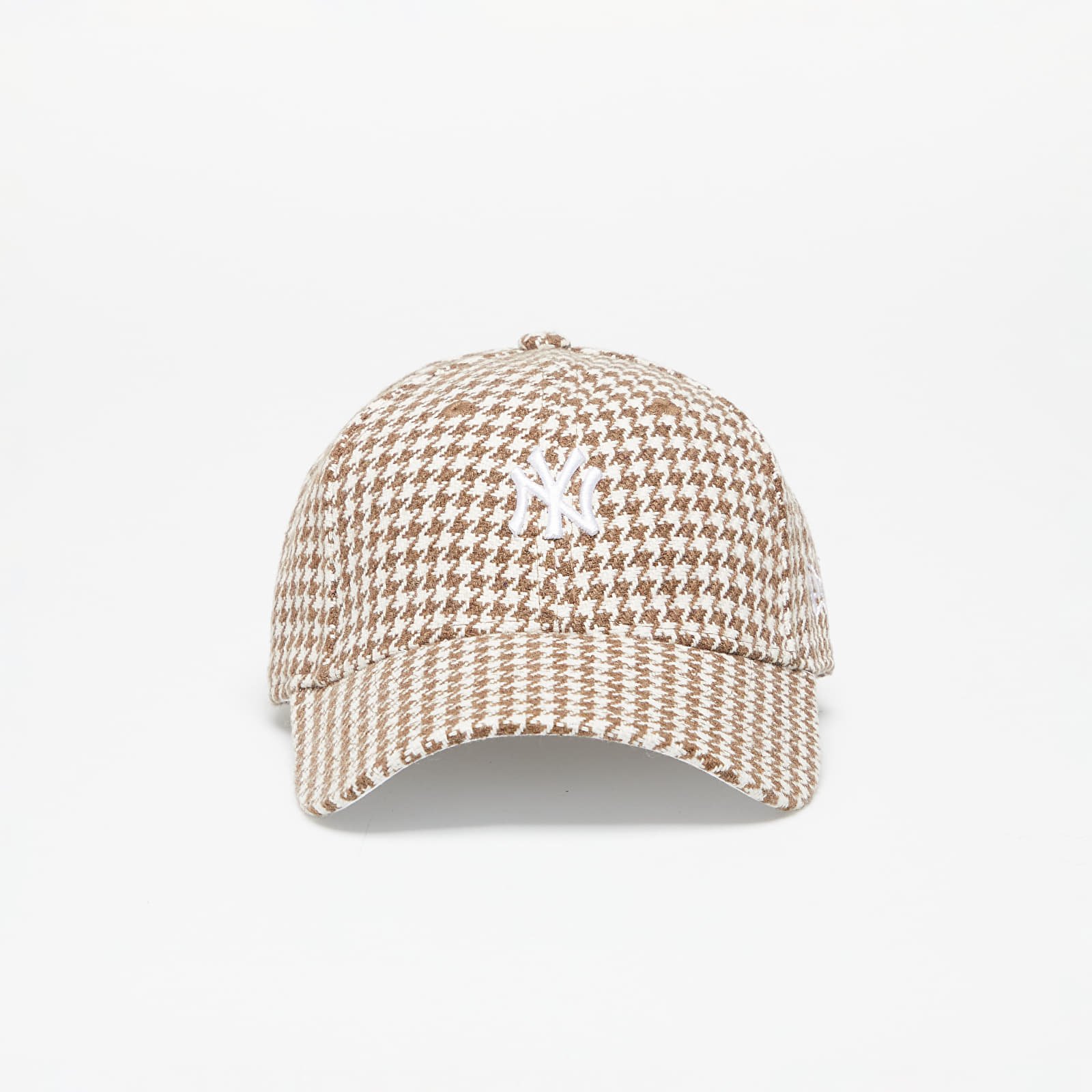 Caps New Era New York Yankees Womens Houndstooth 9FORTY Adjustable Cap Camel/ Off White