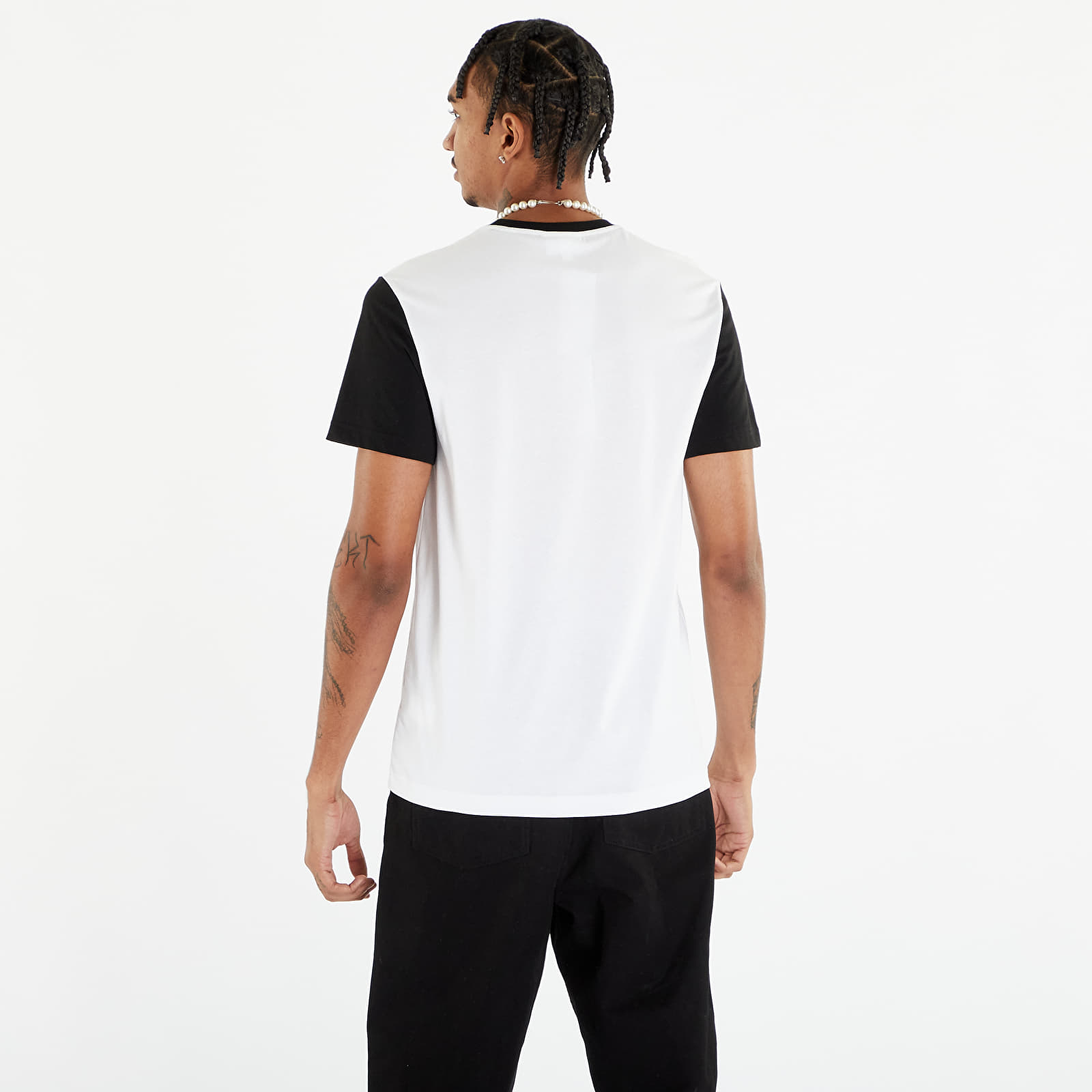 Pólók LACOSTE Men's T-shirt White/ Black