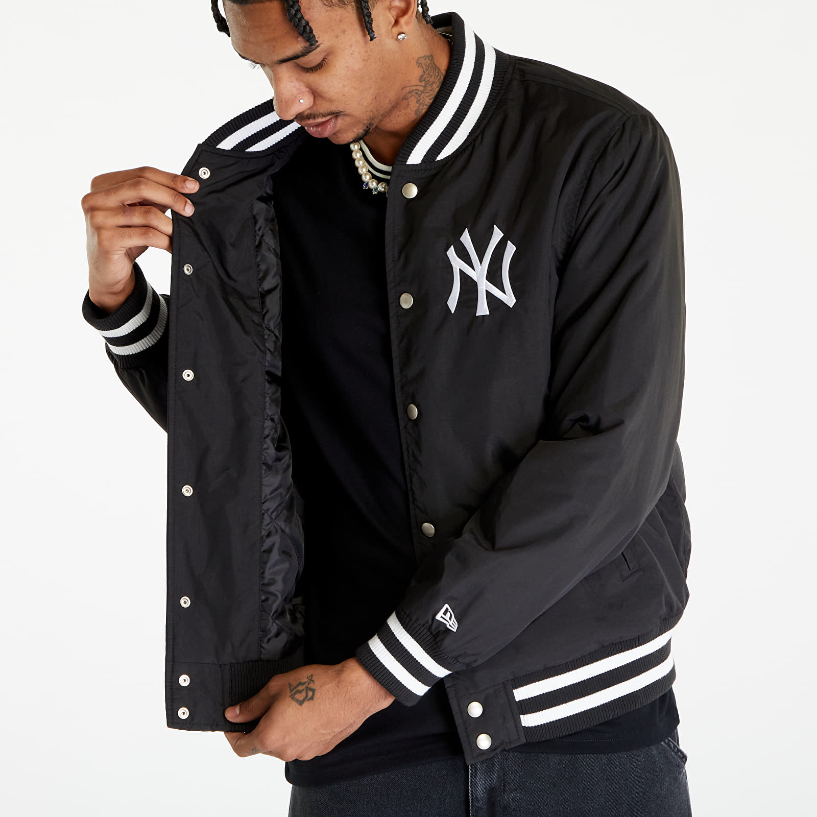 Jackets New Era MLB Bp Bomber New York Yankees Black White Footshop