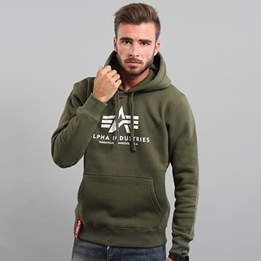Hoodies and sweatshirts Alpha Industries Basic Hoody Green | Footshop
