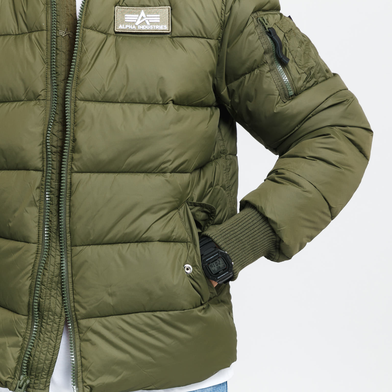 Куртки Alpha Industries Hooded Puffer Alpha FD Olive