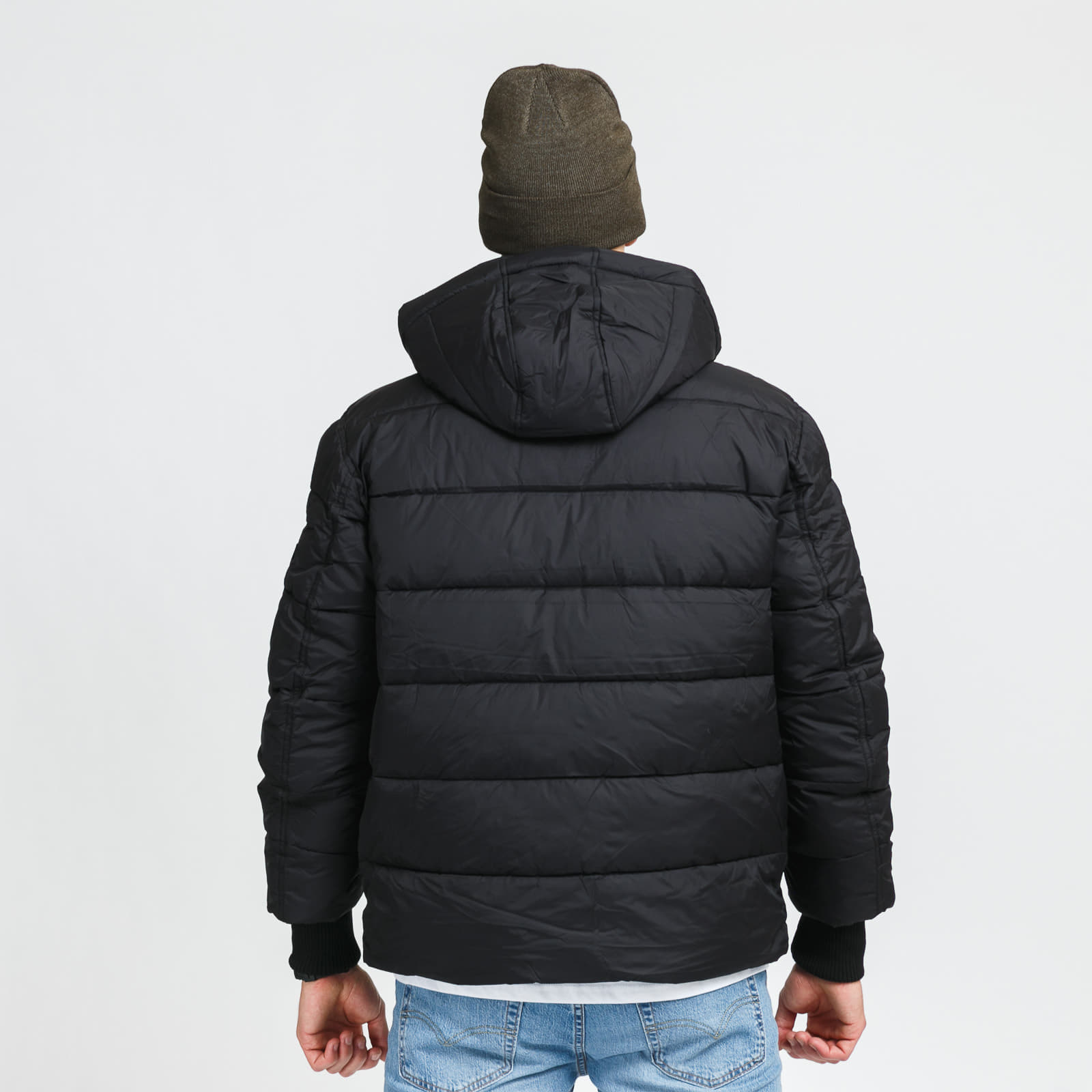 Giacche Alpha Industries Hooded Puffer Alpha FD Black