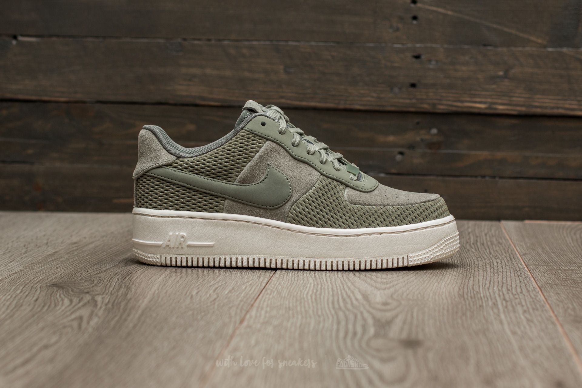 Naisten kengät Nike Wmns Air Force 1 Upstep Premium Dark Stucoo/ Dark Stucco-Ivory