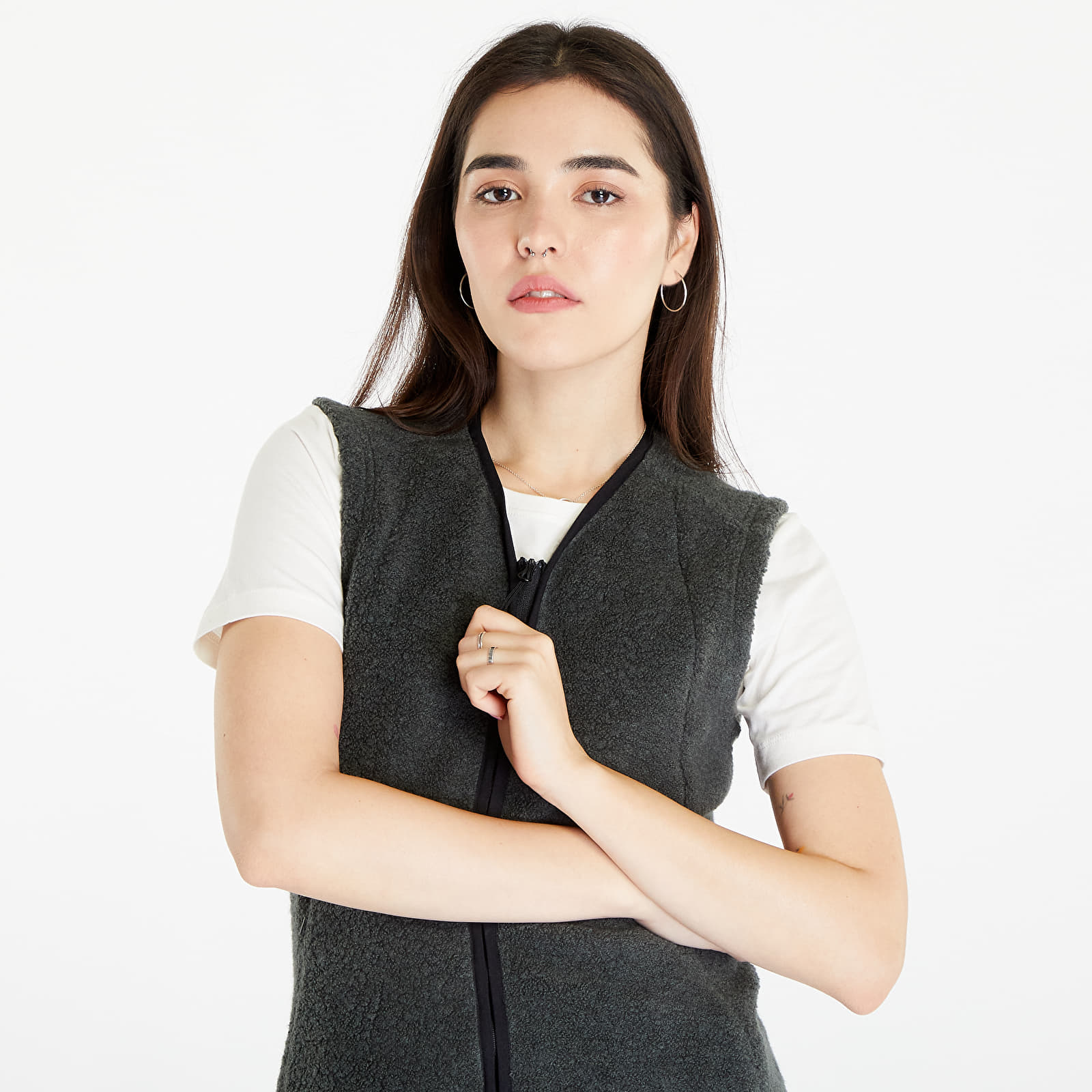 Vesty Lundhags Flok Pile Wool Vest Seaweed