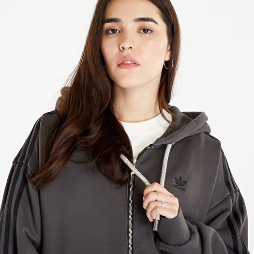 Hoodies and sweatshirts adidas Originals Adilenium Oversized Full-Zip  Hoodie Black | Footshop