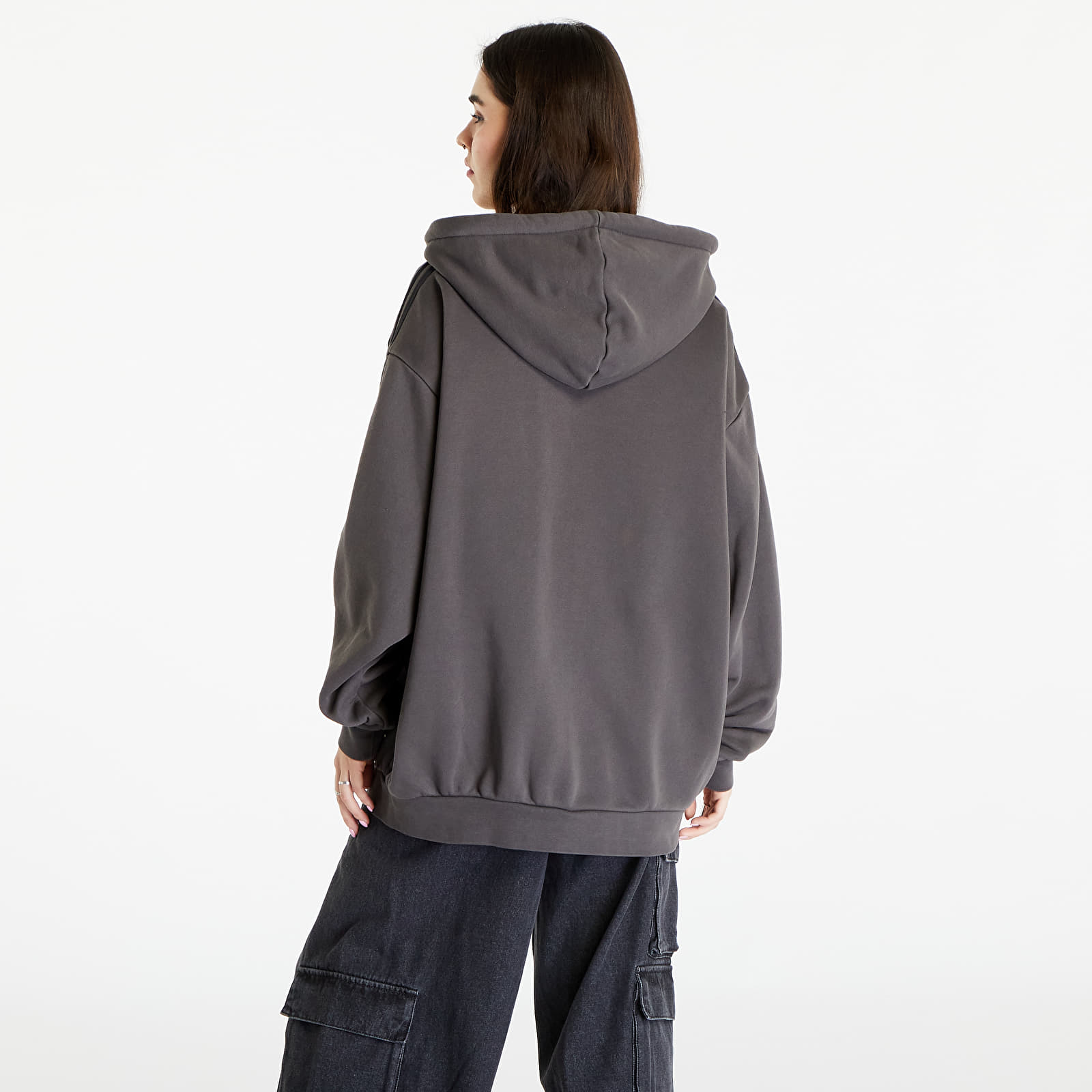 Hoodies and sweatshirts adidas Originals Adilenium Oversized Full Zip Hoodie Black Footshop