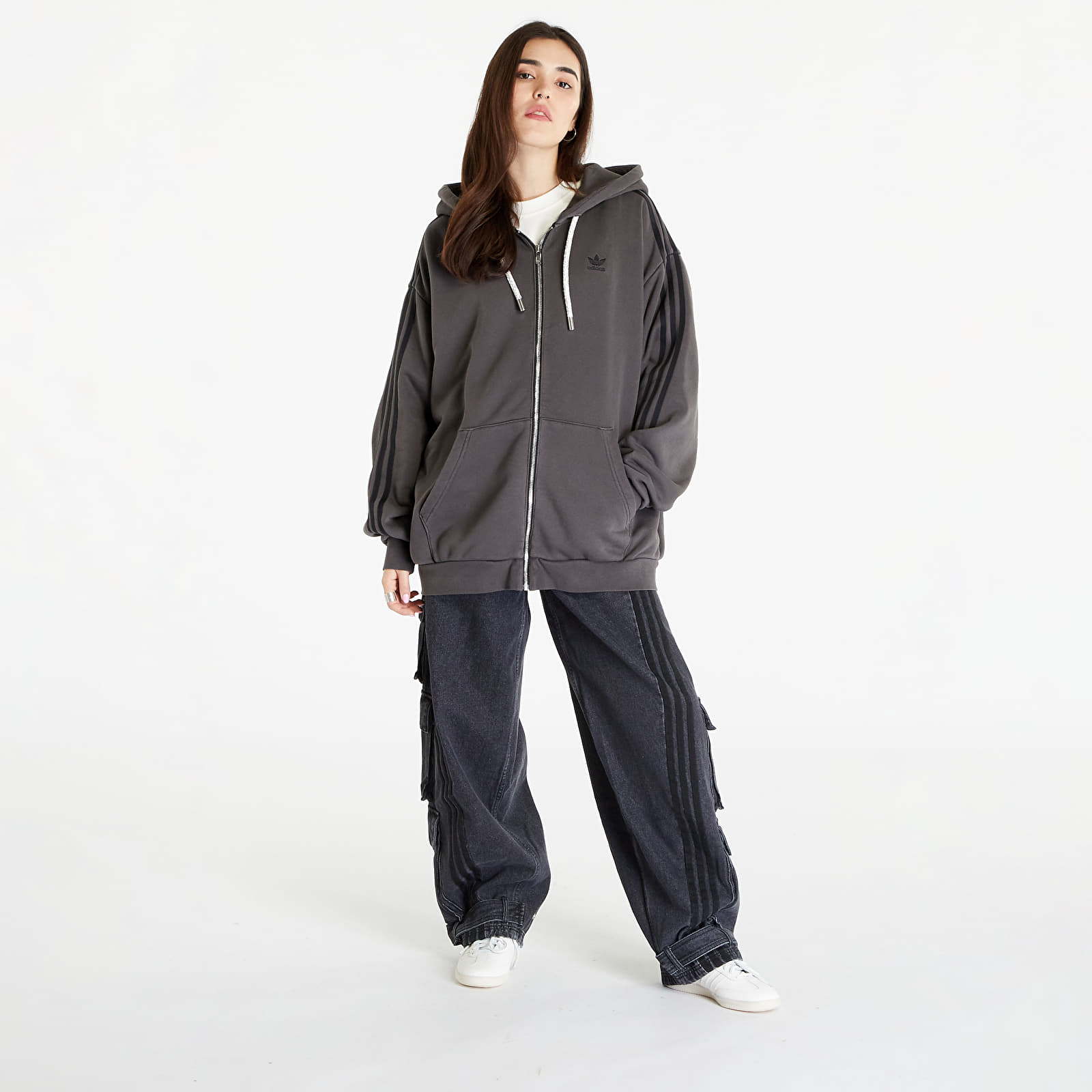 Adidas originals id96 shop full zip hoodie black