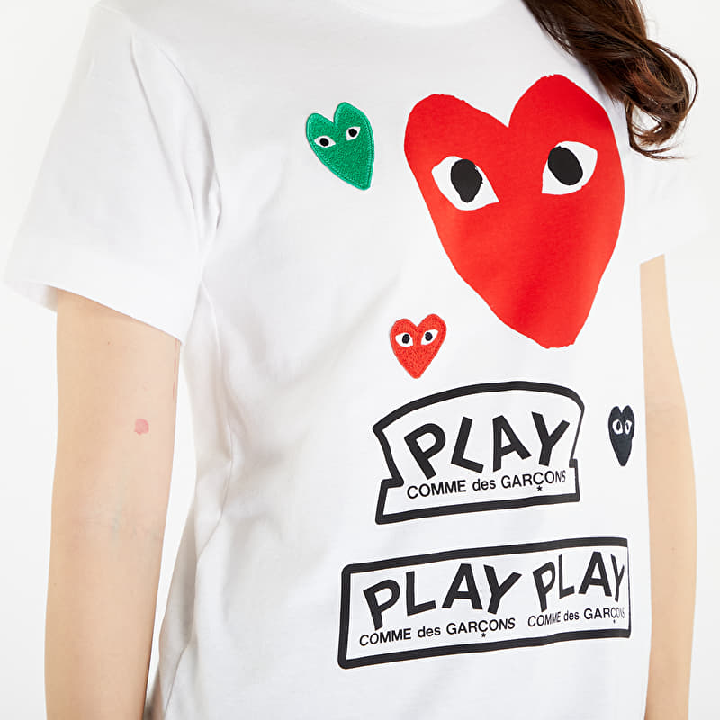 Comme des Garçons PLAY Heart Logo Tee White | Footshop