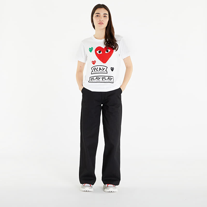 T-shirts Comme des Garçons PLAY Heart Logo Tee White (AZT279 white