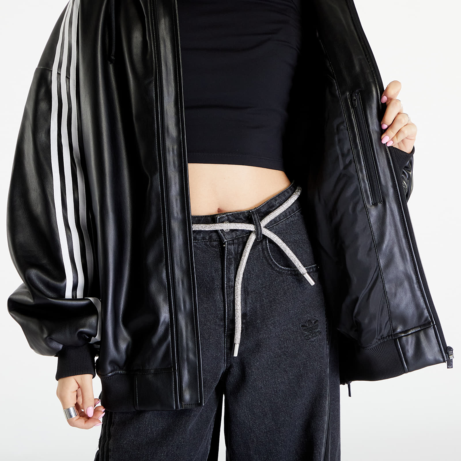 Leather adidas jacket outlet