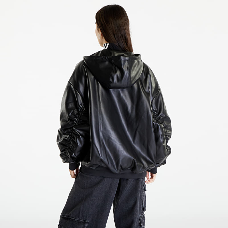 adidas Faux Leather Jacket Black | Footshop