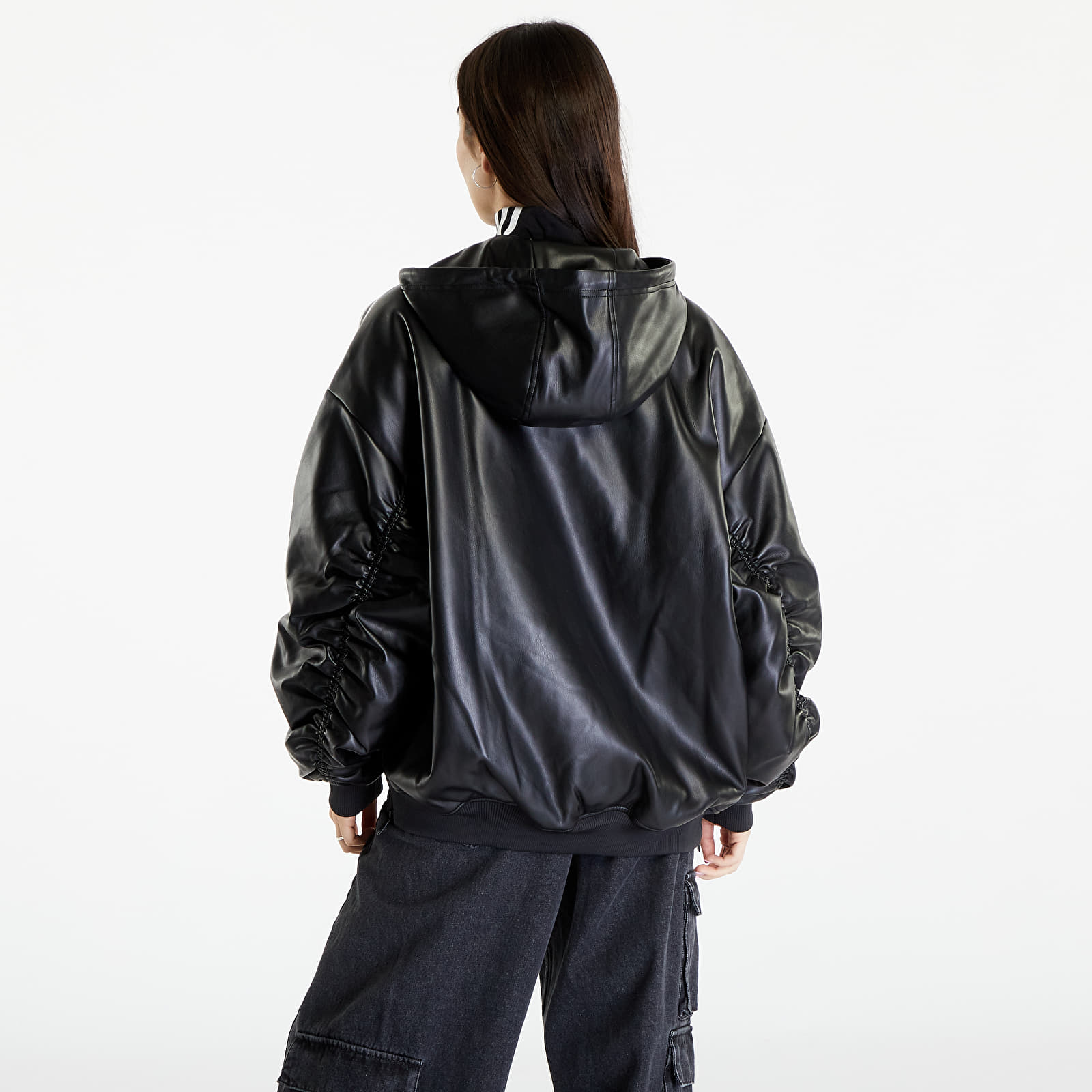 Jackets adidas Faux Leather Jacket Black