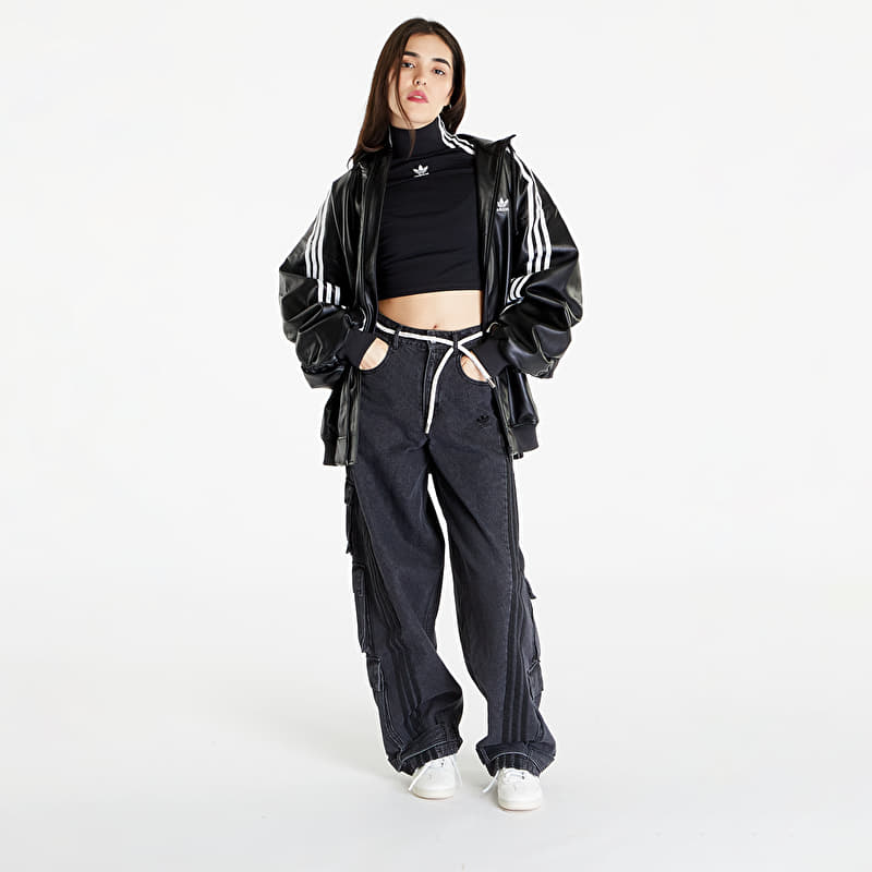 adidas Faux Leather Jacket Black | Footshop