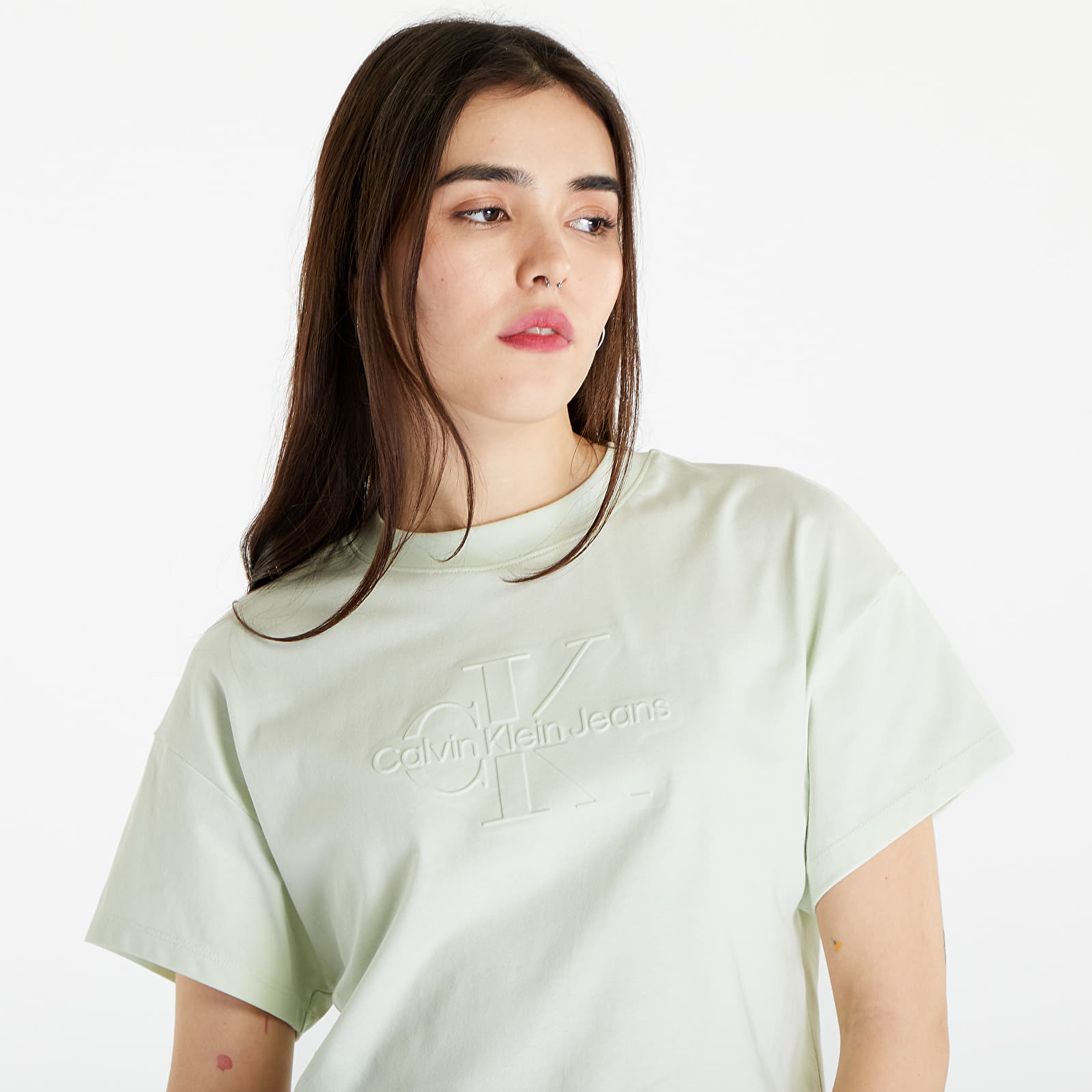 Tricouri  Calvin Klein Jeans Crop Top Green