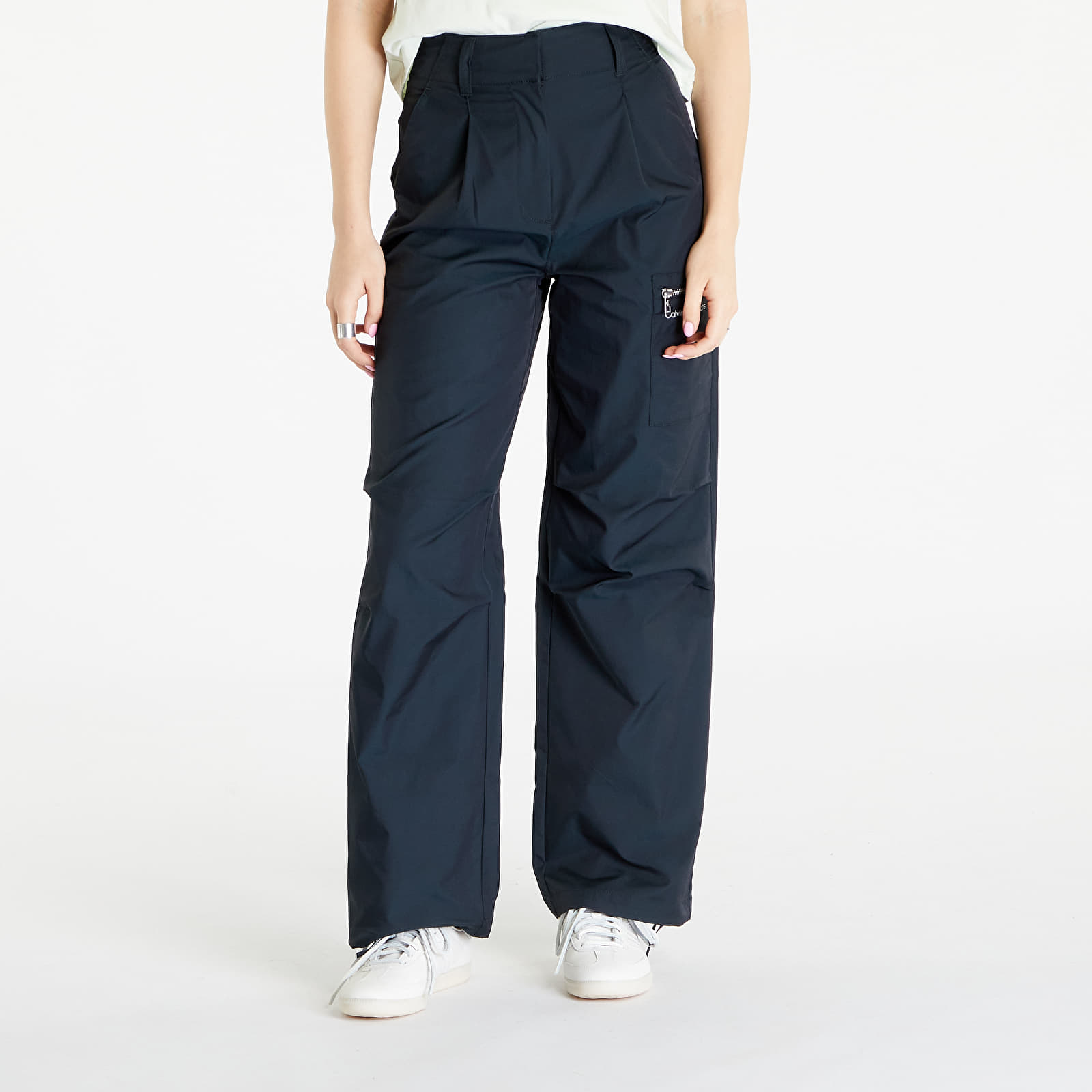 Šusťákové kalhoty Calvin Klein Jeans Two Tone Parachute Pants Black